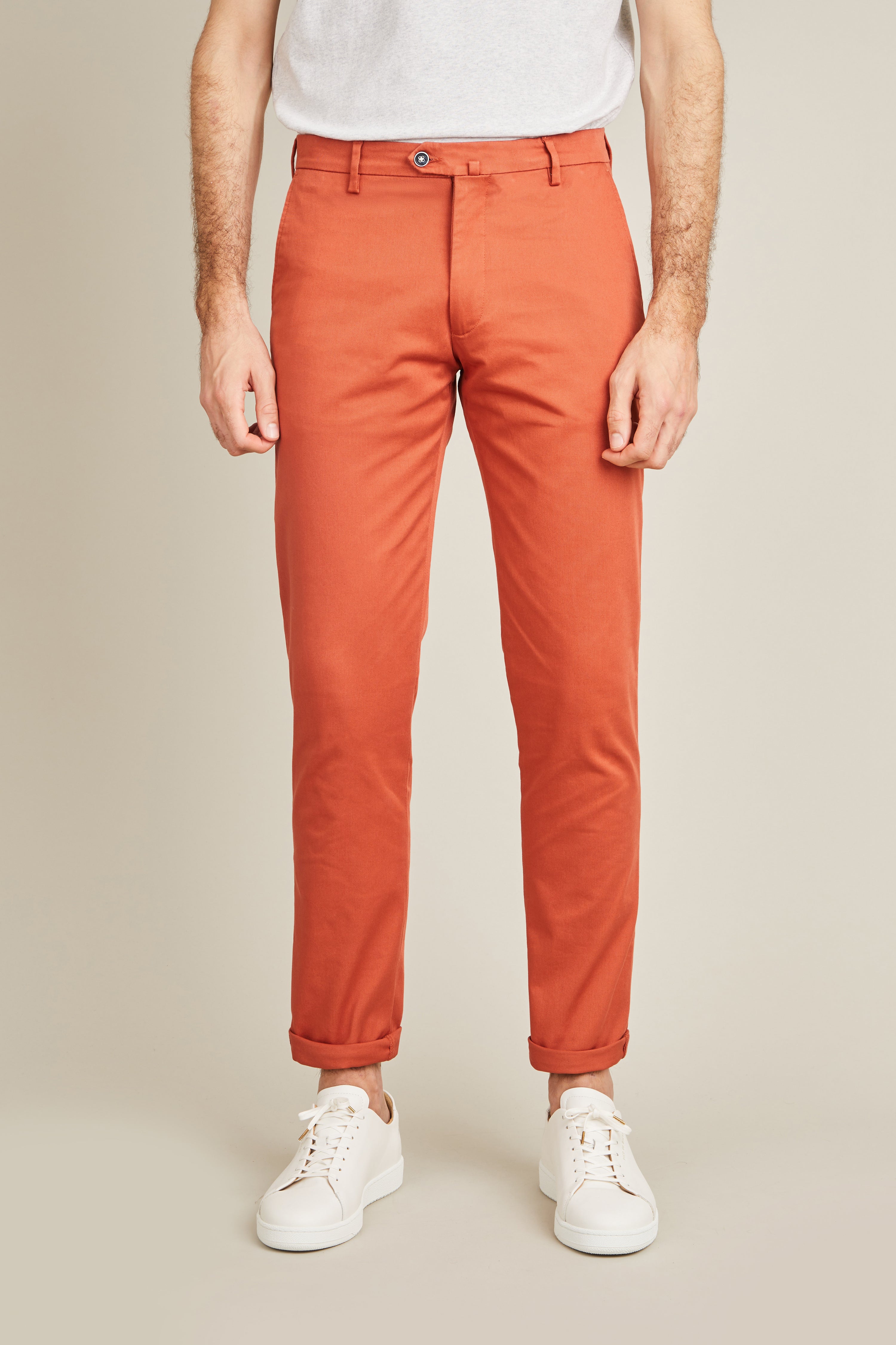 le-pantalon-chinos-homme-chino-tomette-chino-orange-slim image 1