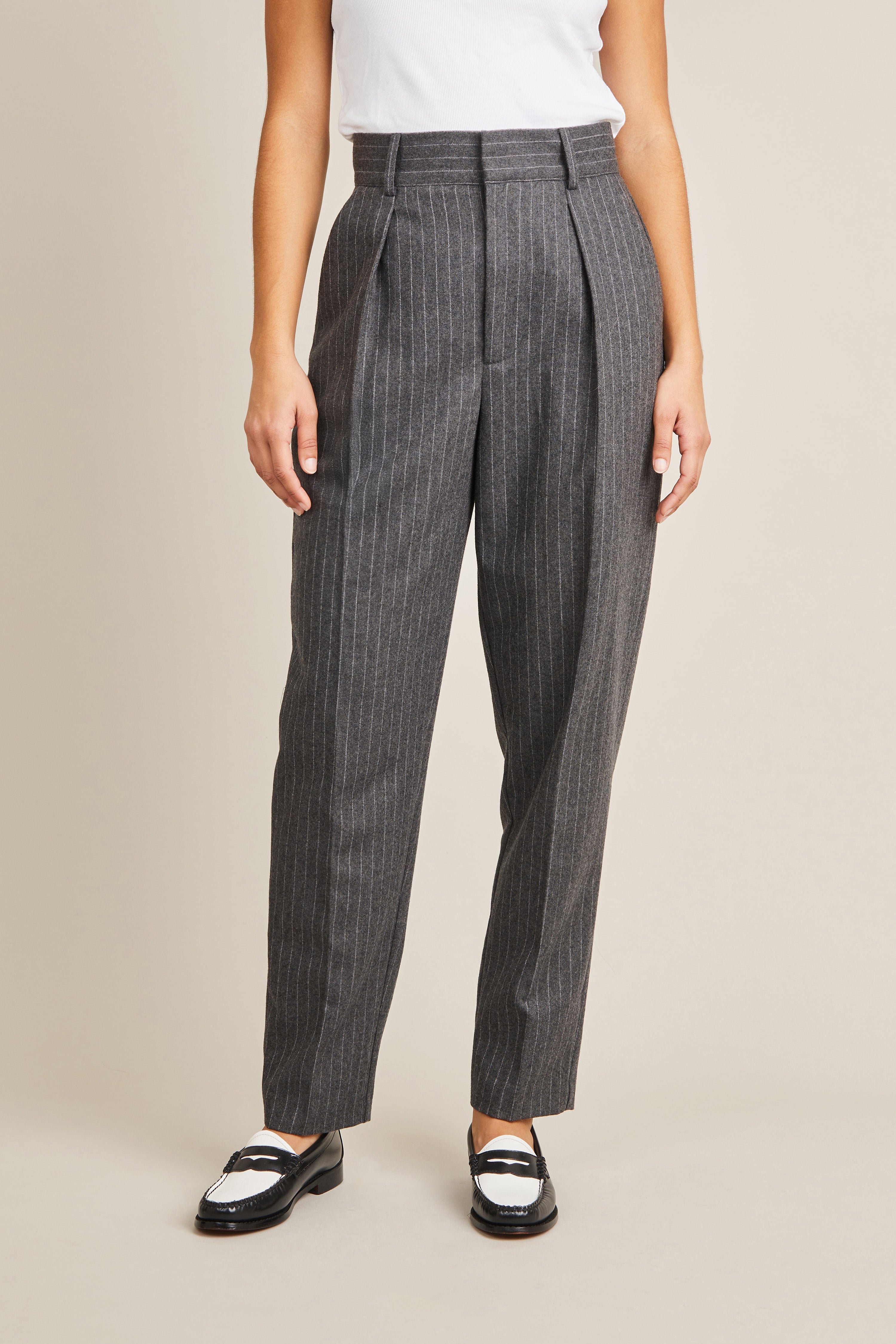 le-pantalon-fm-lpwf-6-pantalon-cigarette-gris-flanelle-laine image 1