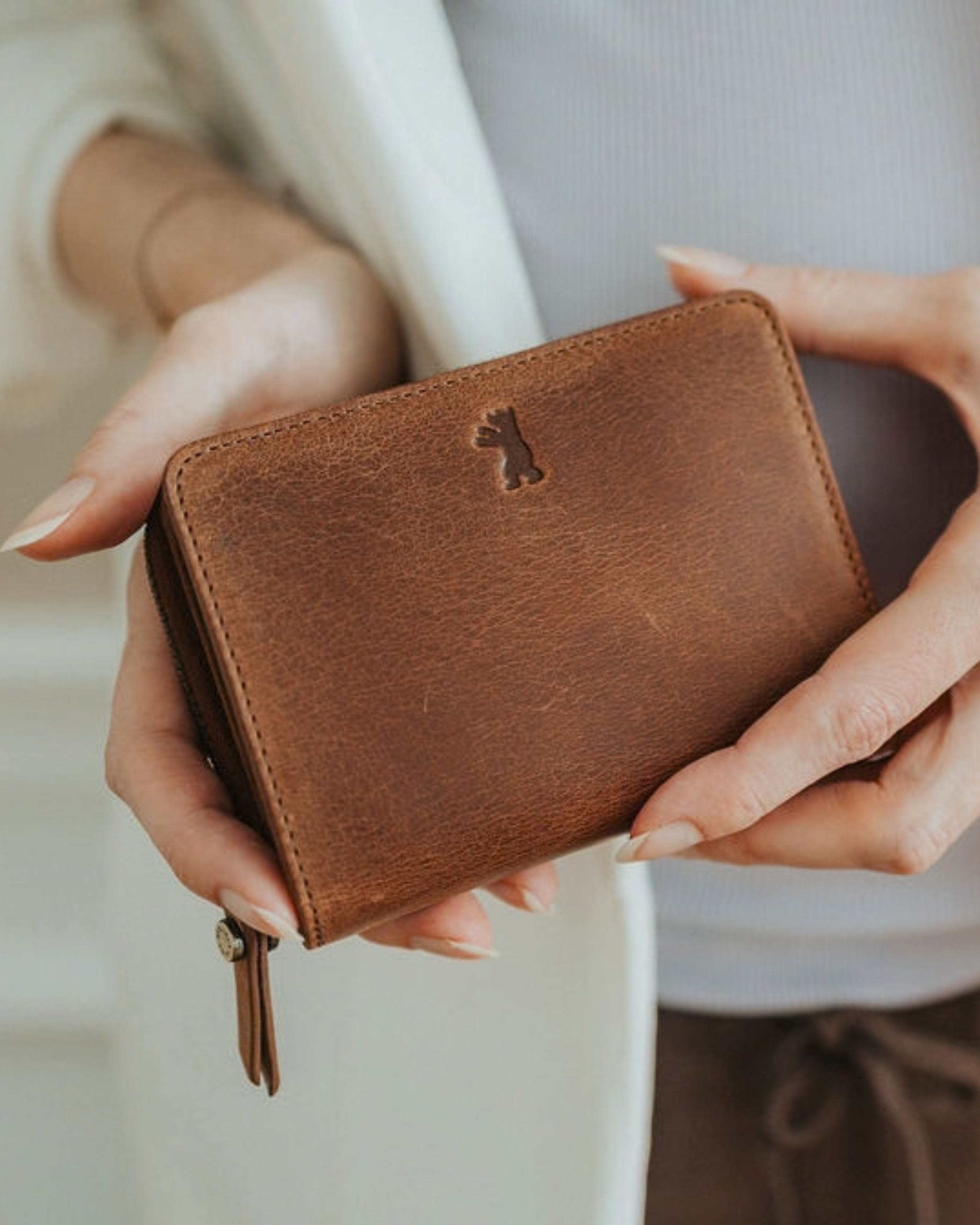 berliner-bags-sally-portefeuille-cuir-camel-zip-compact image 3
