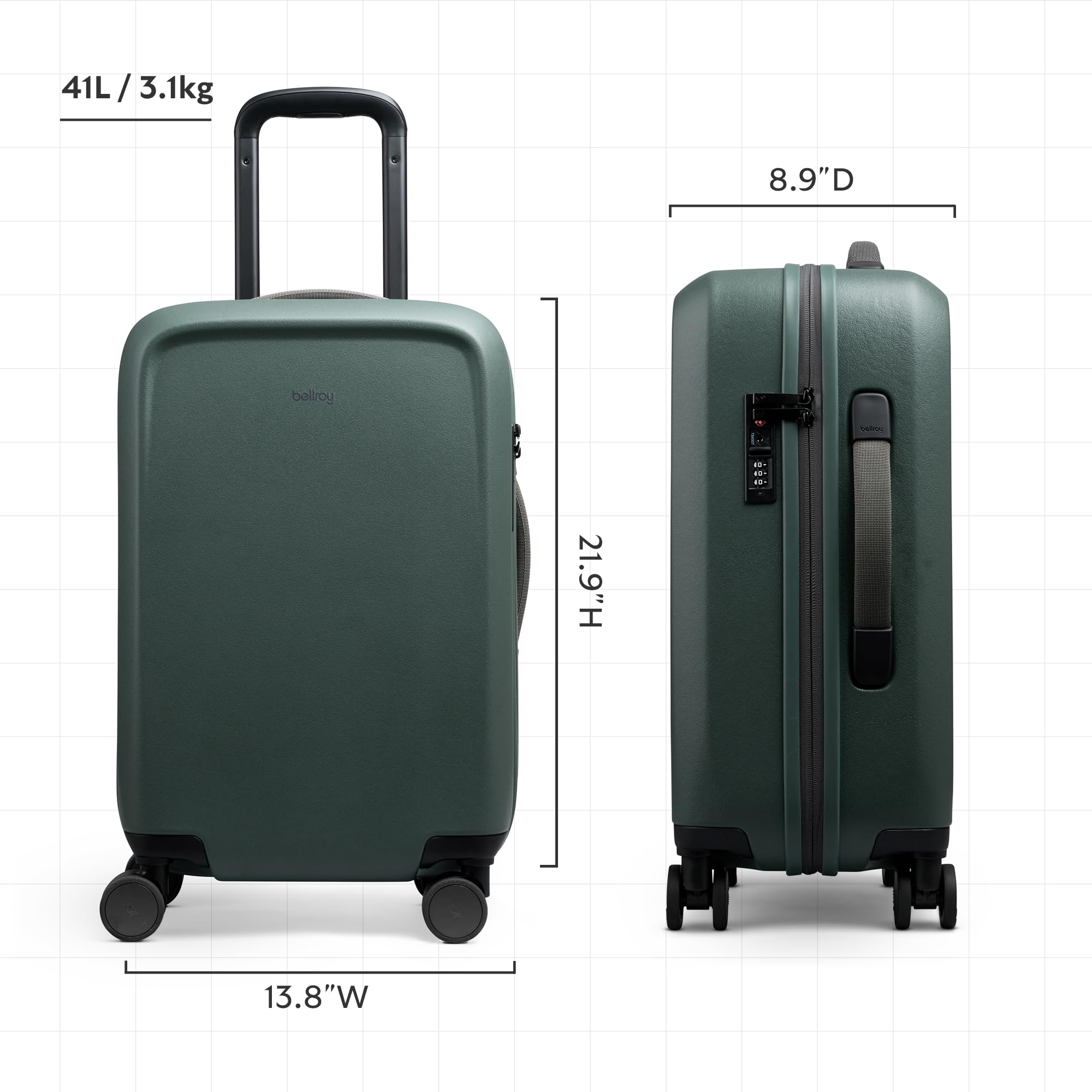 bellroy-transit-carry-on-valise-cabine-41l-everglade-tsa image 2
