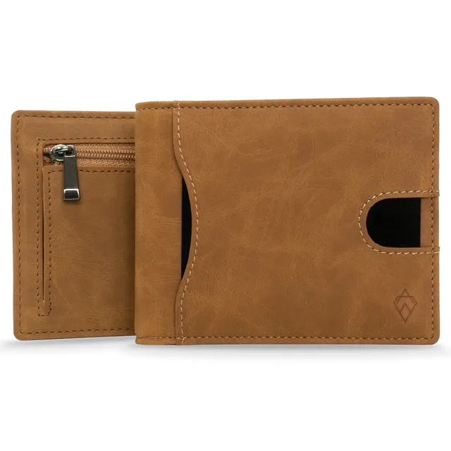 akielo-delta-collection-tan-zip-portefeuille-cuir-homme-beige-zipp image 1