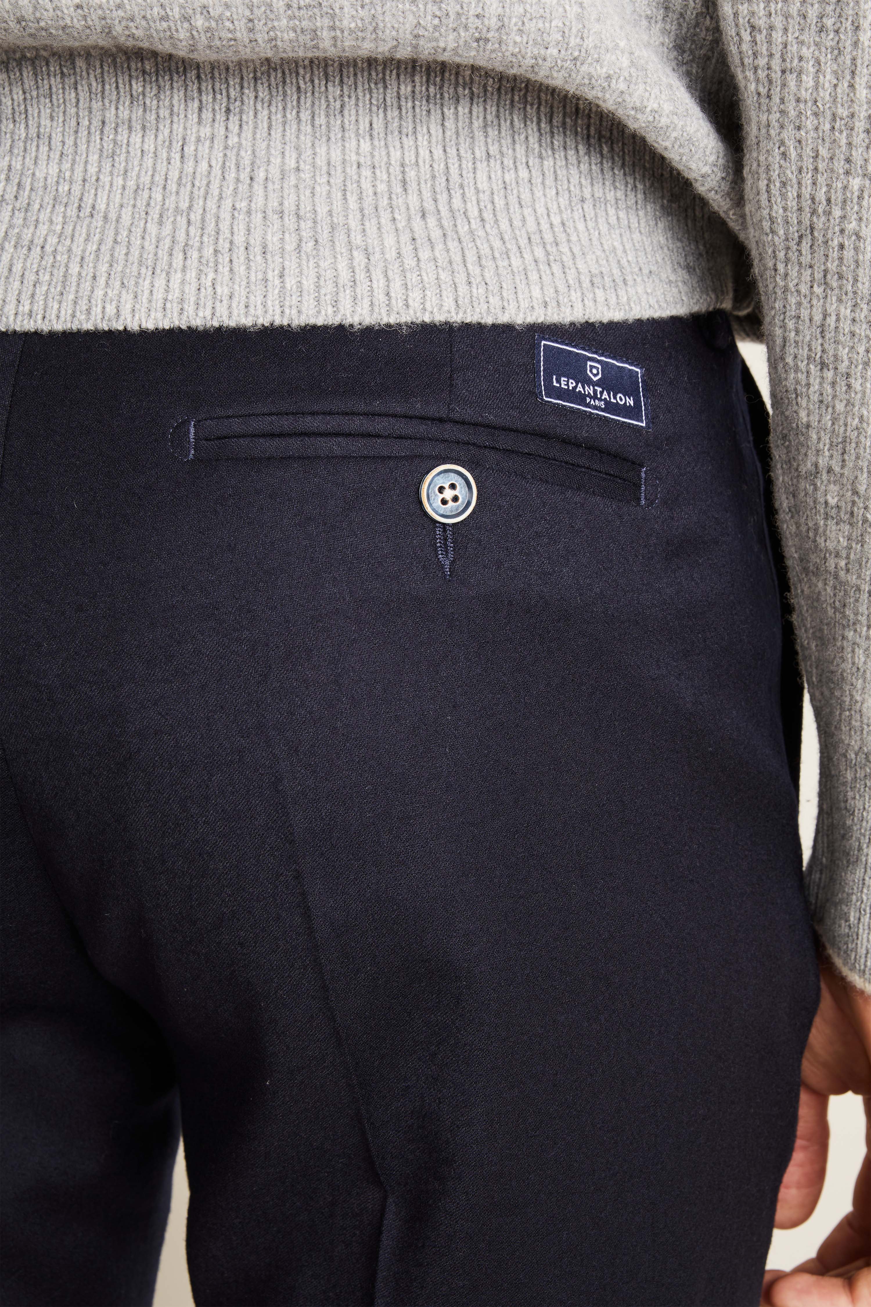 le-pantalon-flanelle-stretch-bleu-marine-pantalon-m-rinos image 5