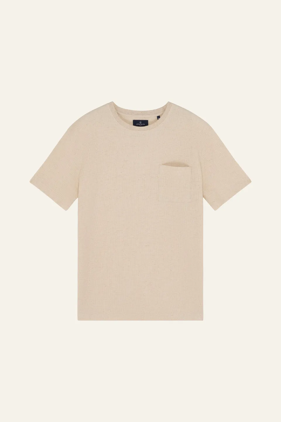 le-pantalon-tee-shirt-waffle-cru-t-shirt-coton-chanvre image 1