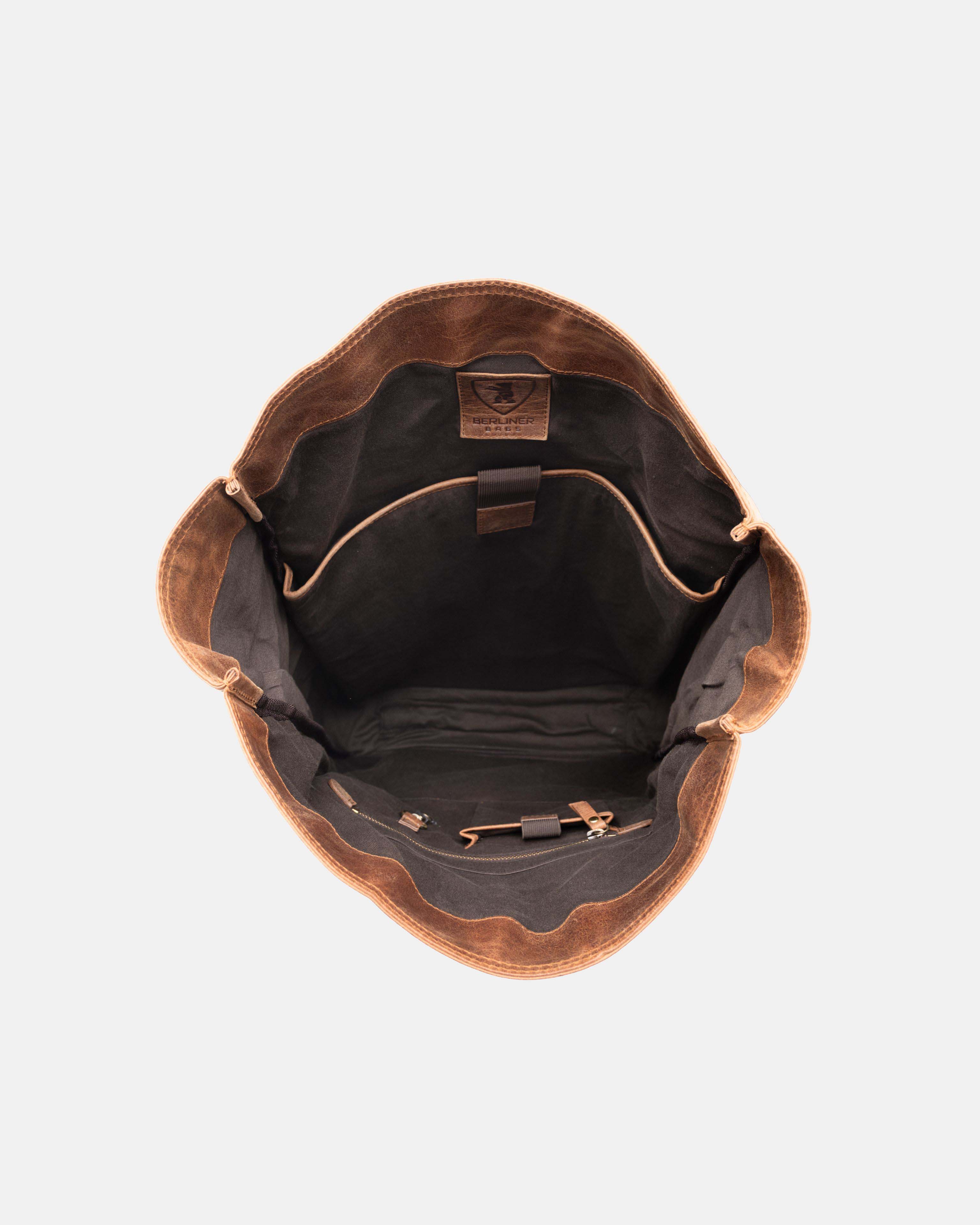 berliner-bags-leeds-camel-sac-dos-cuir-camel-m image 4
