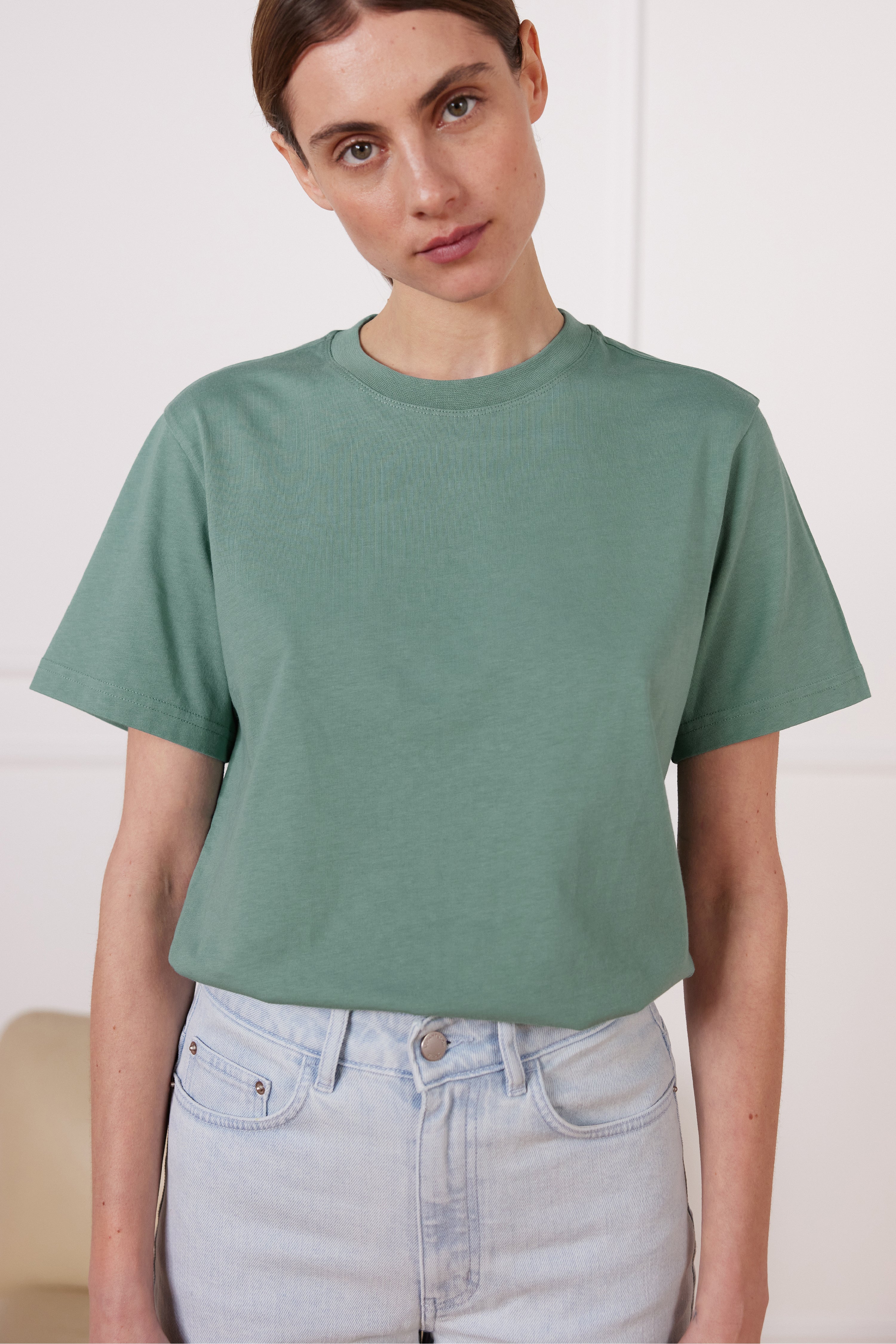 le-pantalon-t-shirts-homme-tee-shirt-sauge-coton-bio image 2