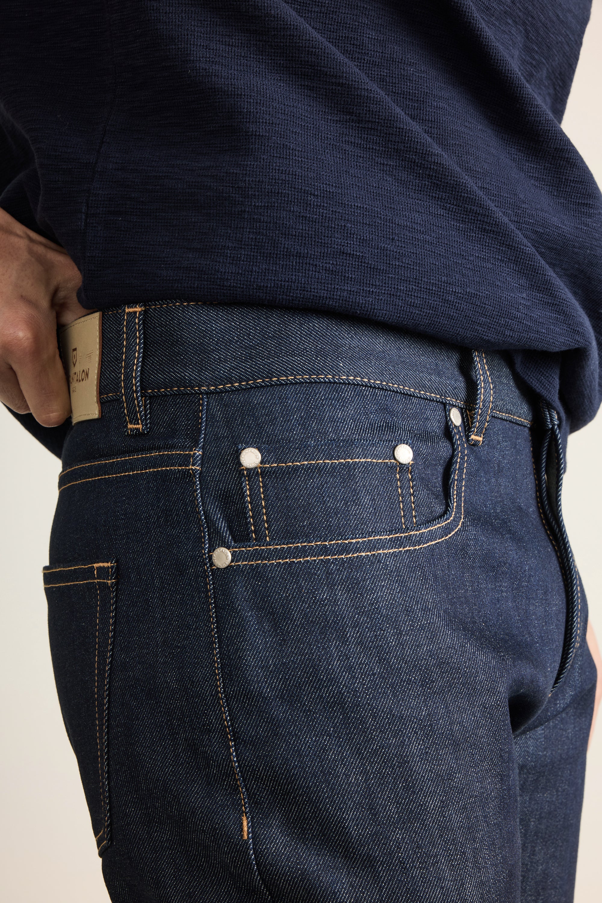 le-pantalon-jean-selvedge-bleu-jean-homme-coton-bio-14-oz image 6