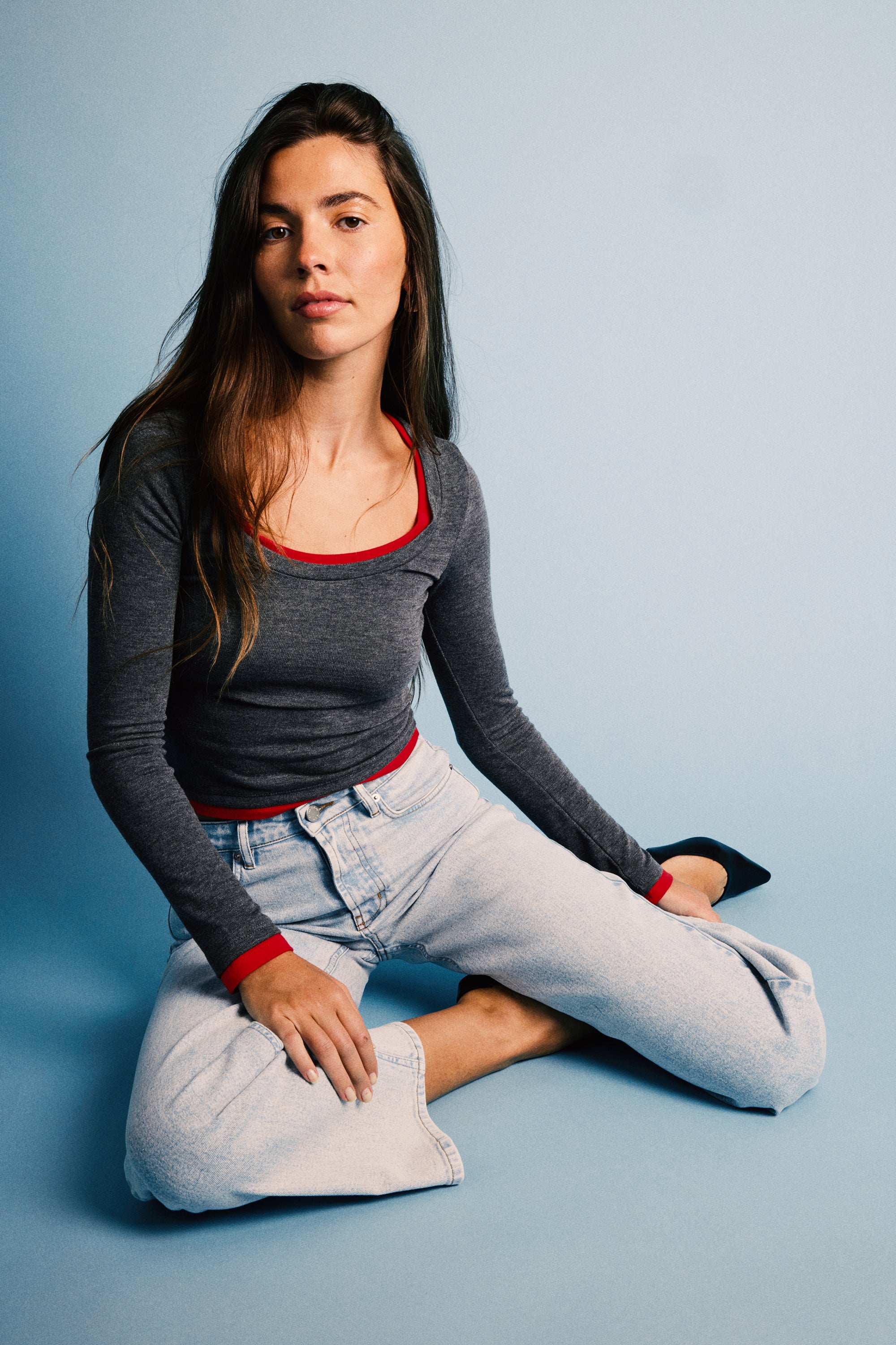 le-pantalon-jean-flare-ice-blue-jean-femme-coupe-vas-e image 8