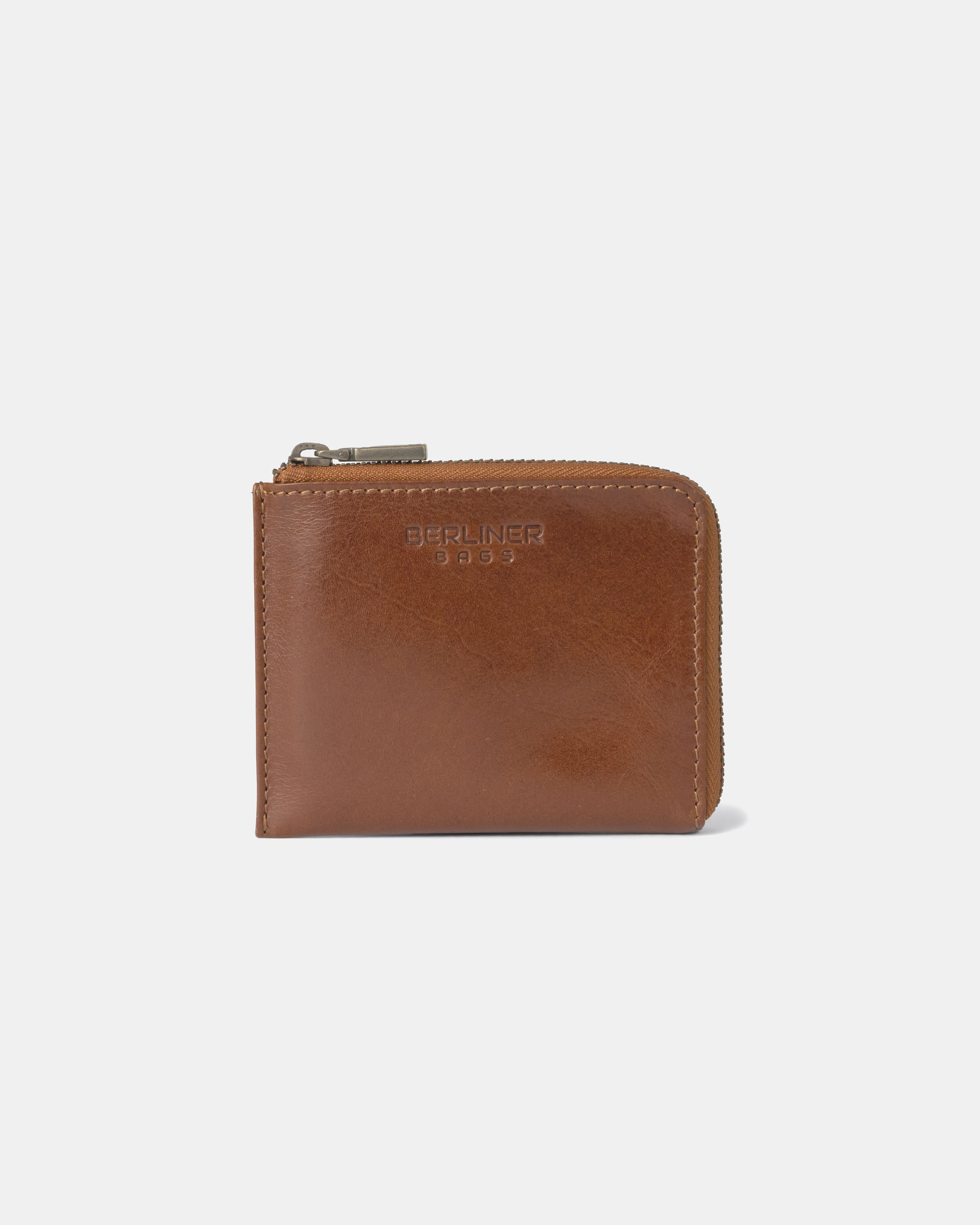 berliner-bags-mark-portefeuille-zip-cuir-cognac-mini image 1