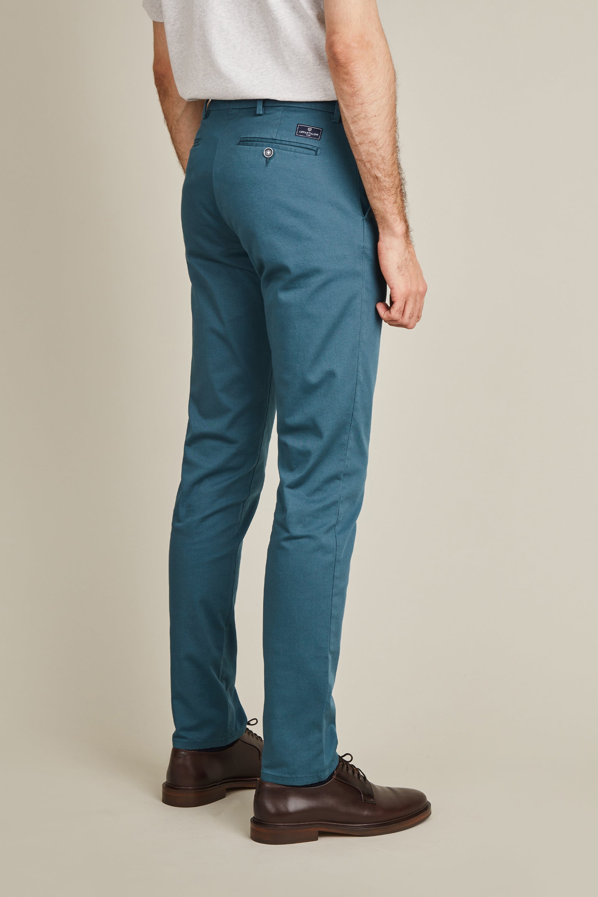 le-pantalon-chinos-homme-chino-bleu-canard-semi-slim image 5