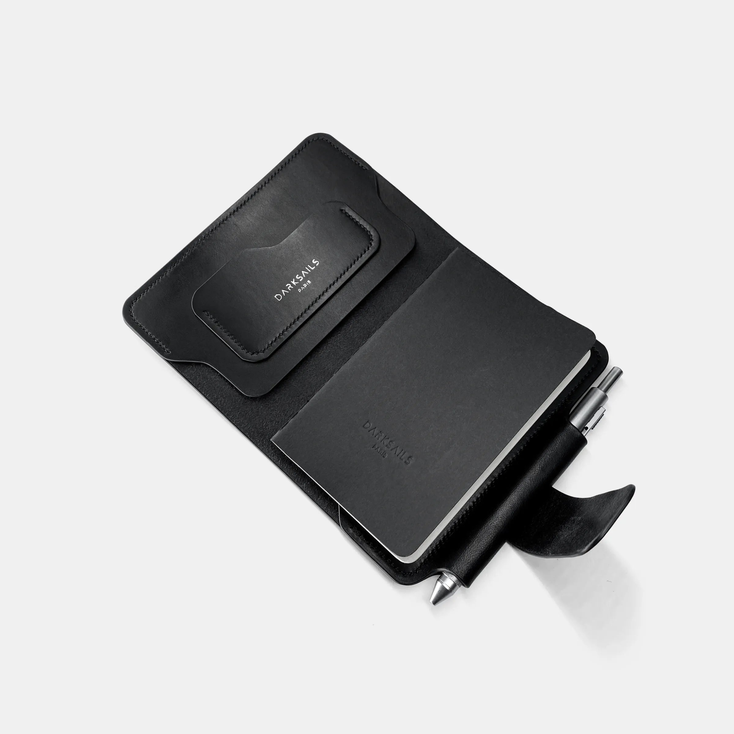 darksails-porte-carnets-passeport-cuir-noir-point-sellier image 4