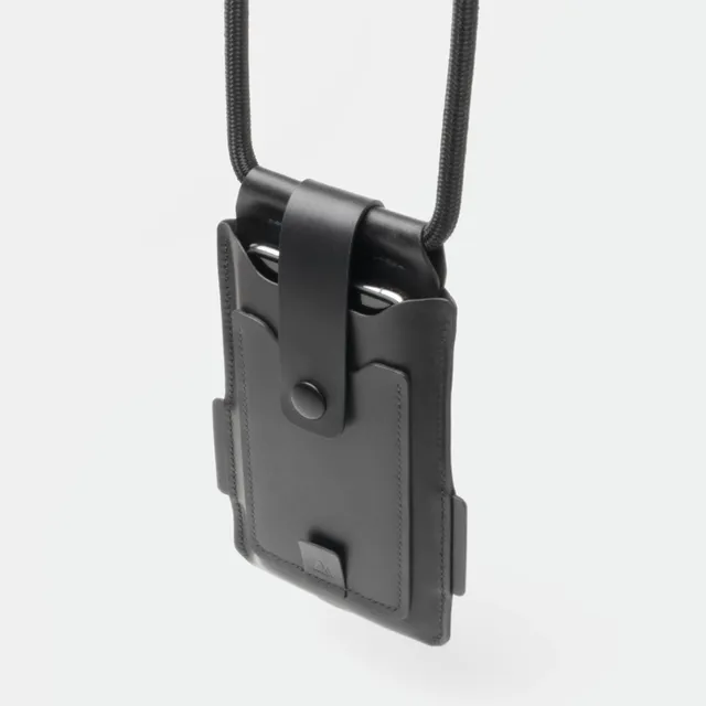darksails-pour-le-voyage-pochette-t-l-phone-cuir-noir-tour-de-cou image 1