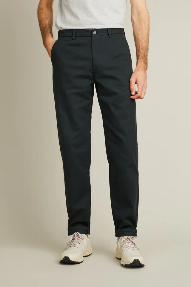 le-pantalon-chino-droit-vert-anglais-pantalon-coton-coupe-droite image 1