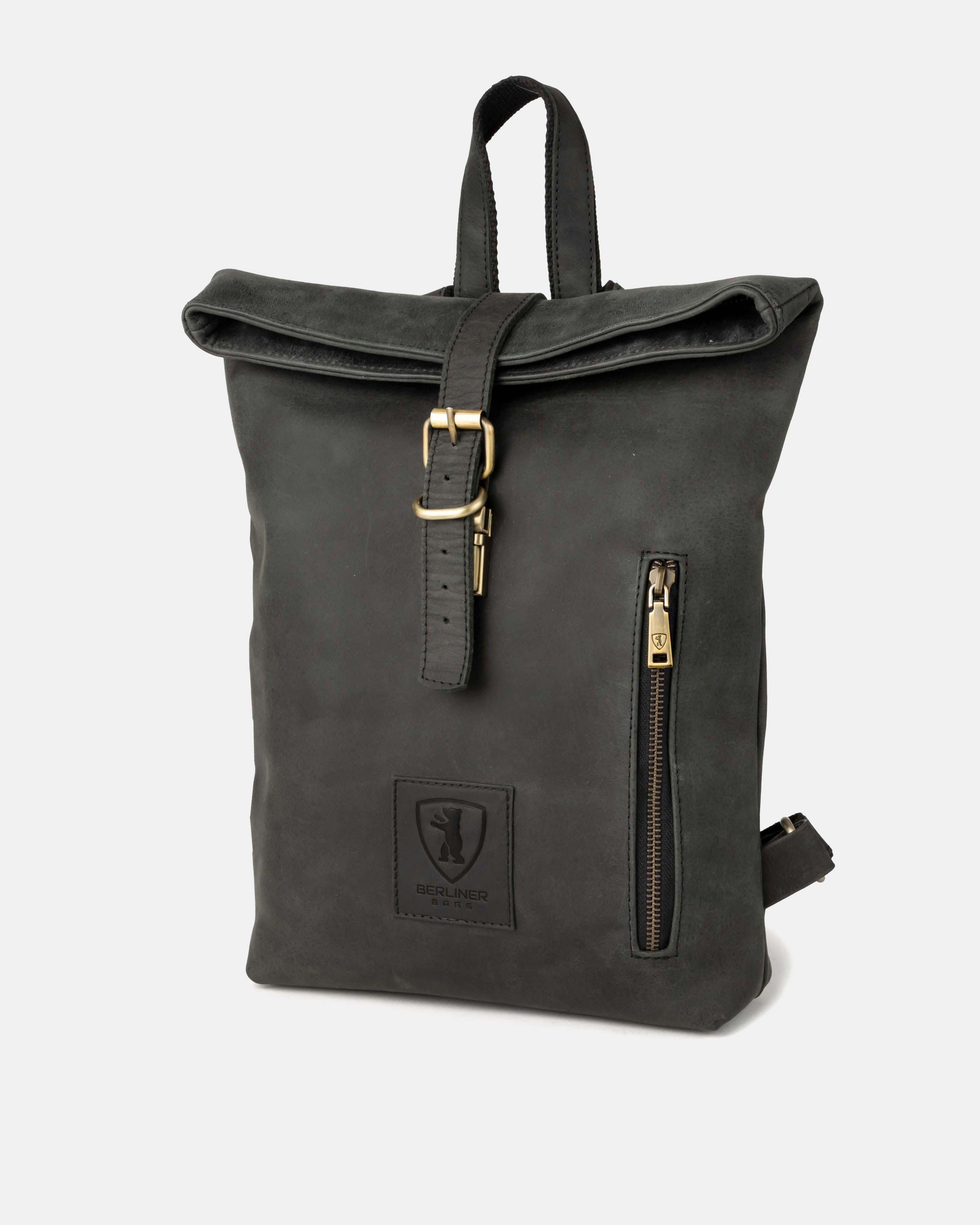 berliner-bags-seattle-3-0-sac-dos-cuir-gris-fonc image 2