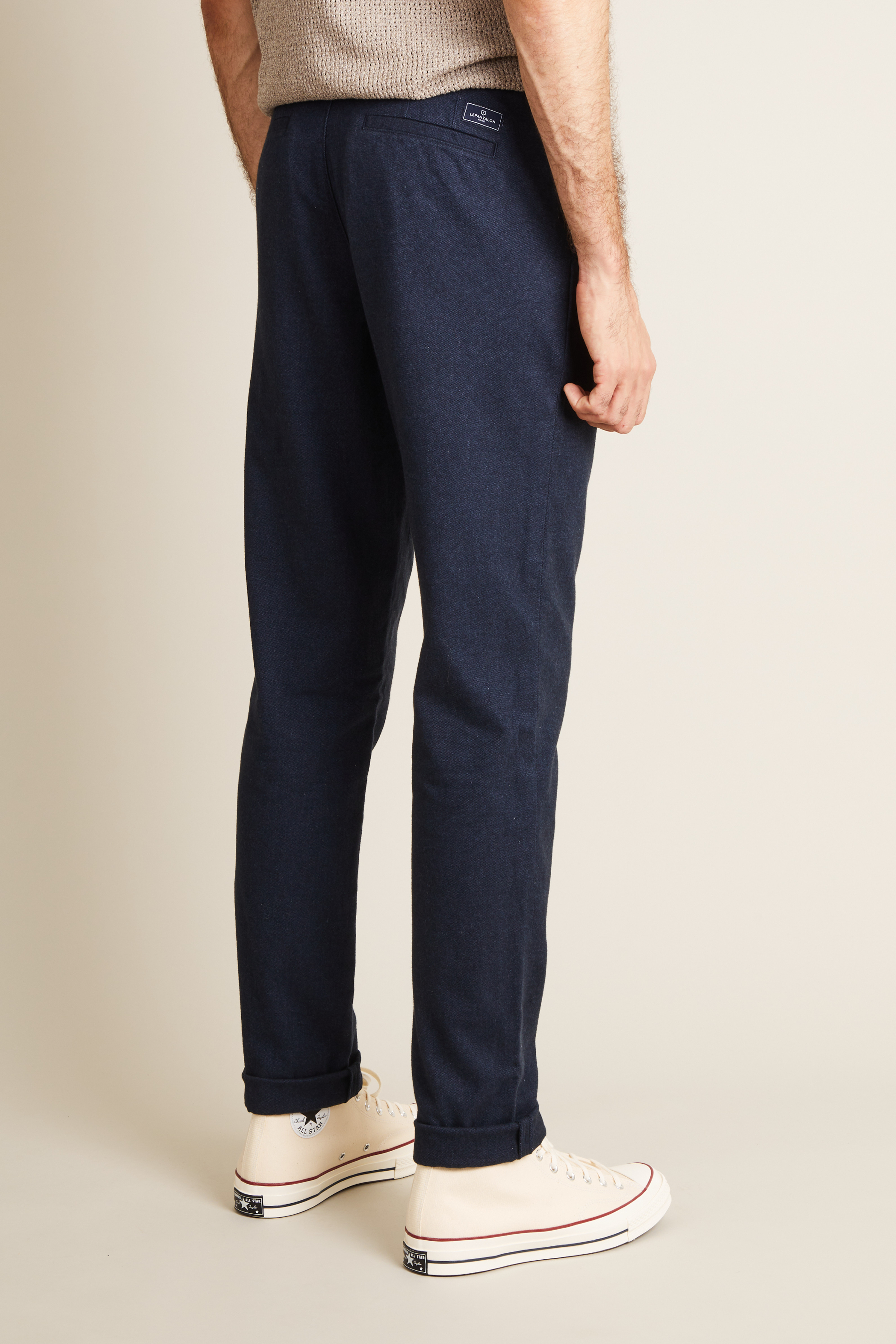 le-pantalon-chino-chaud-easy-bleu-marine-flanelle image 5