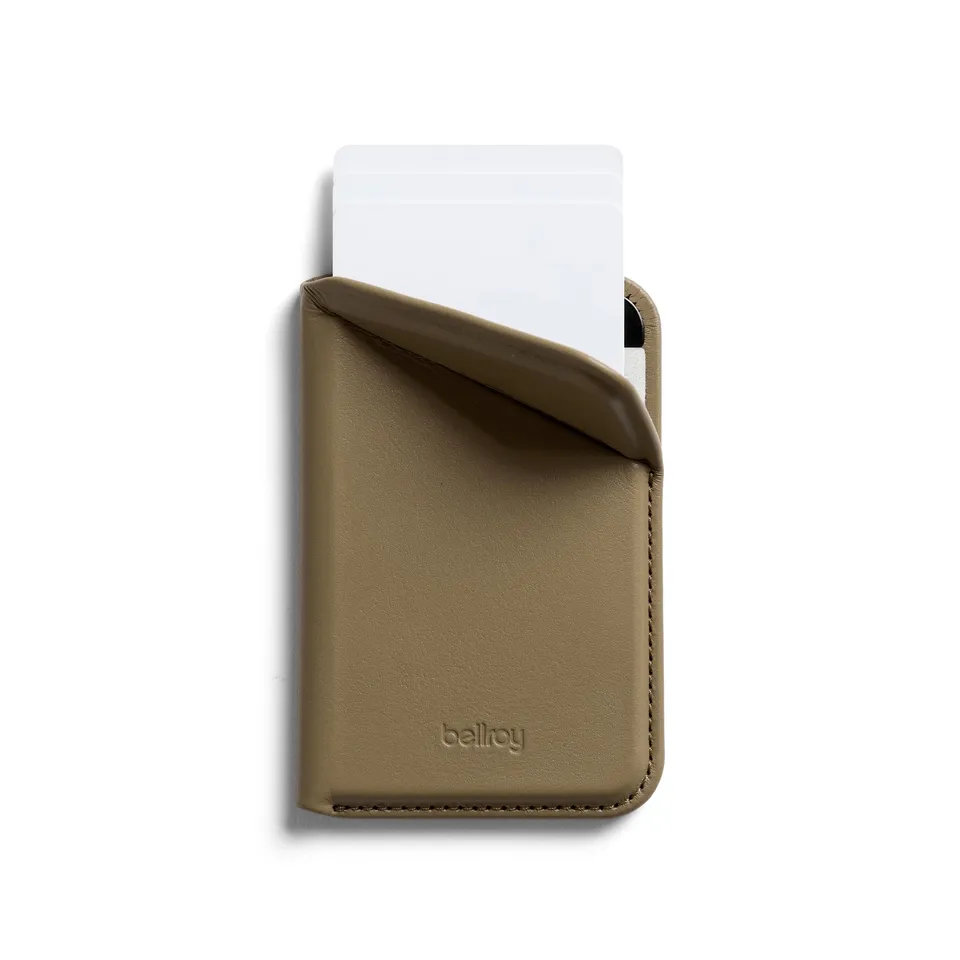 bellroy-mag-wallet-portefeuille-cuir-magn-tique-khaki-3-cartes image 1