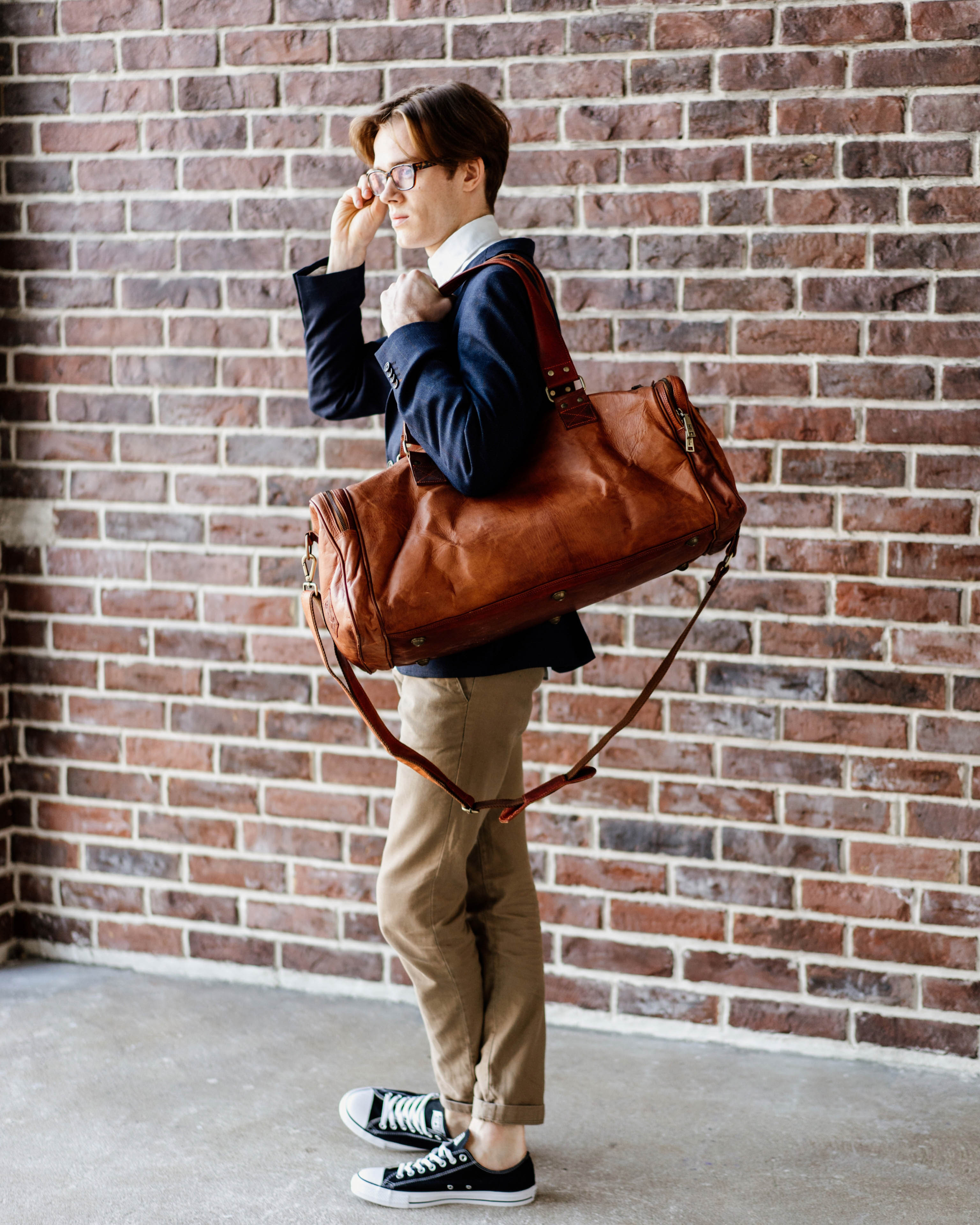 berliner-bags-bergen-sac-voyage-cuir-vintage-brown image 8