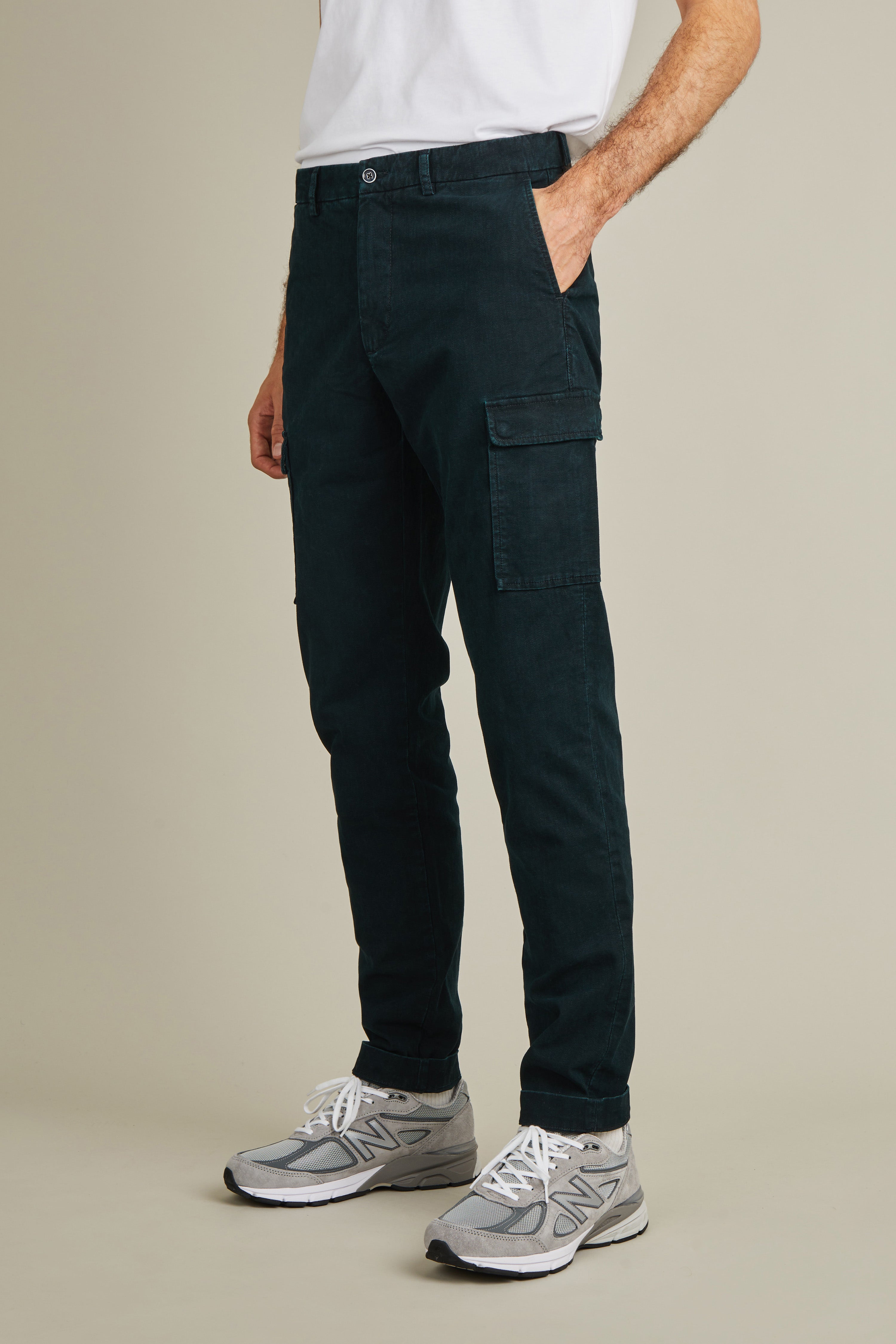 le-pantalon-cargo-vert-pantalon-homme-coupe-carotte image 2