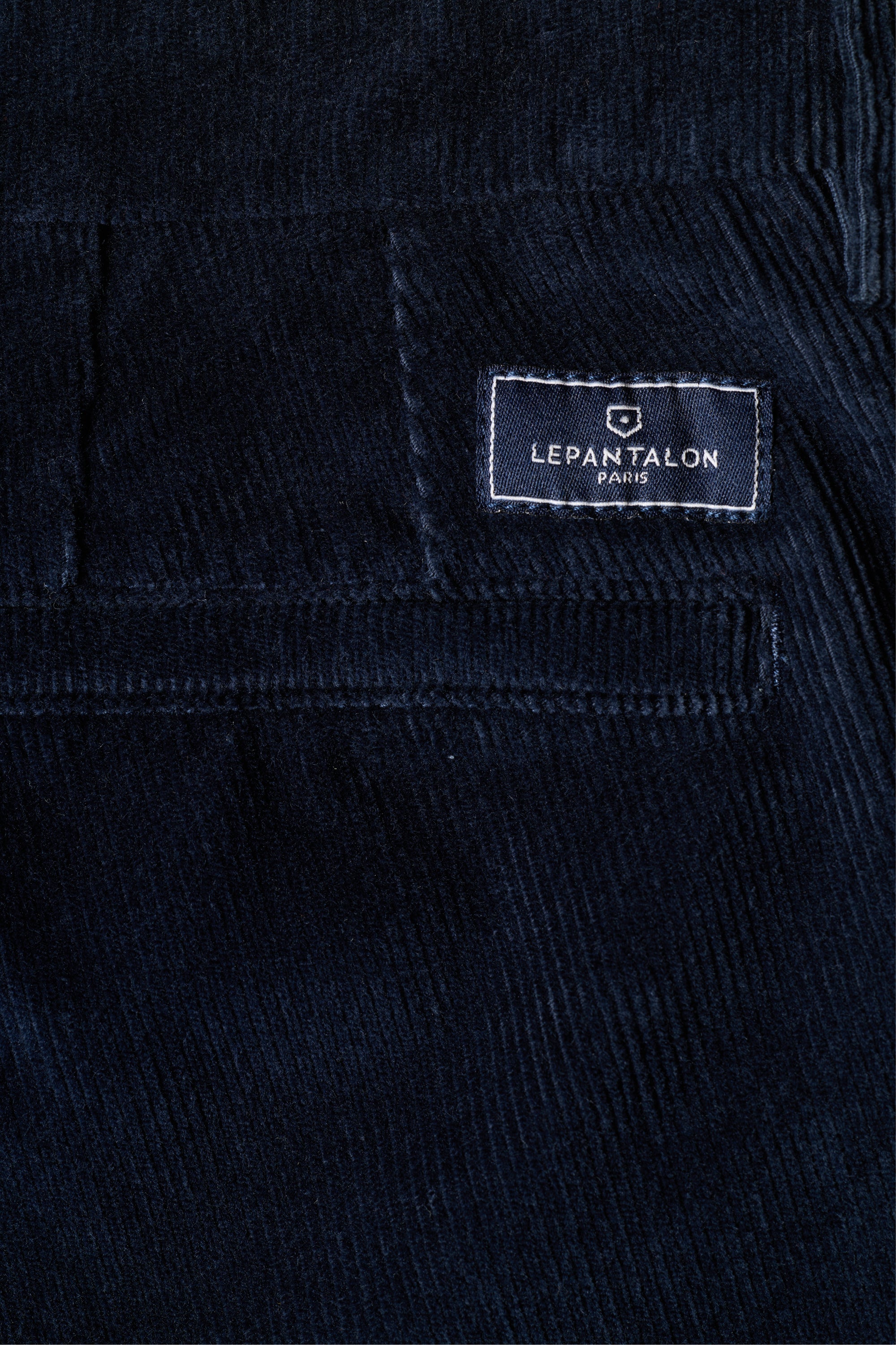 le-pantalon-chino-velours-bleu-marine-homme-semi-slim image 3