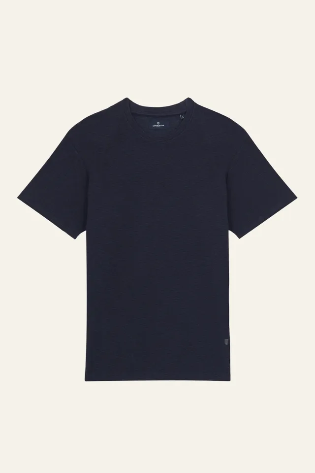 le-pantalon-t-shirt-textur-bleu-marine-coton-portugal image 1