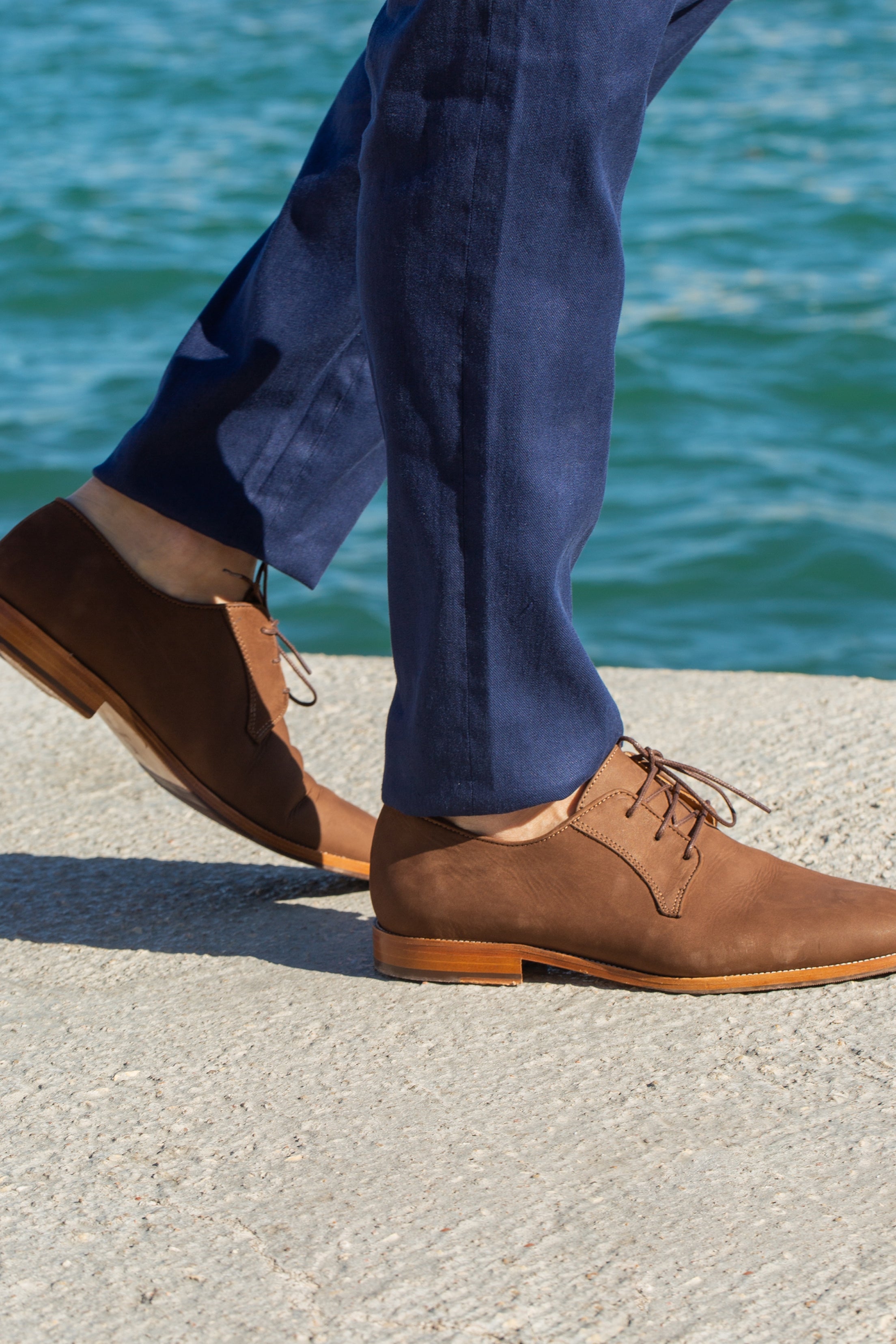 le-pantalon-chinos-homme-chino-coton-lin-pantalon-bleu-roi-64-lin image 6