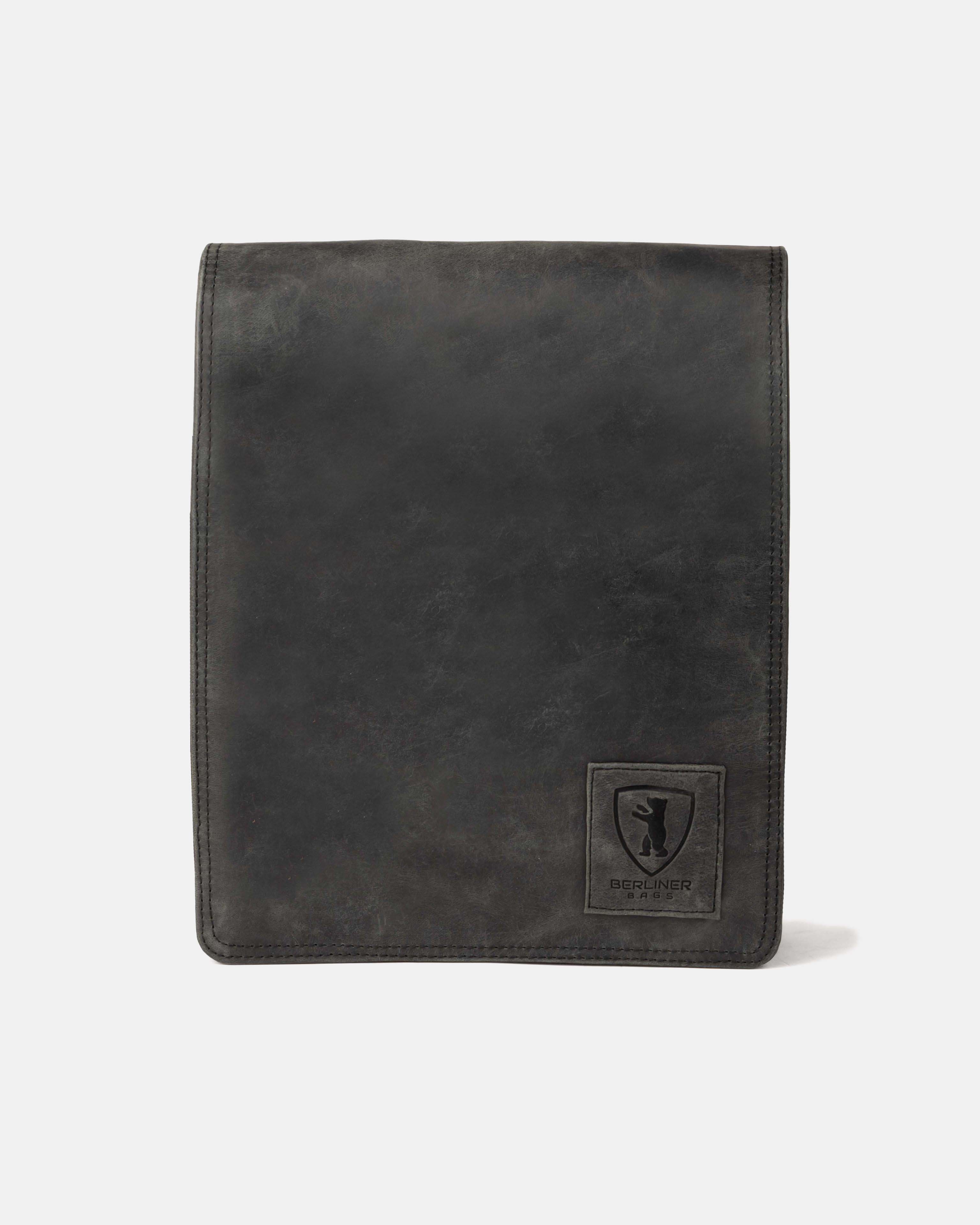 berliner-bags-konrad-sac-messager-homme-cuir-gris-fonc image 4