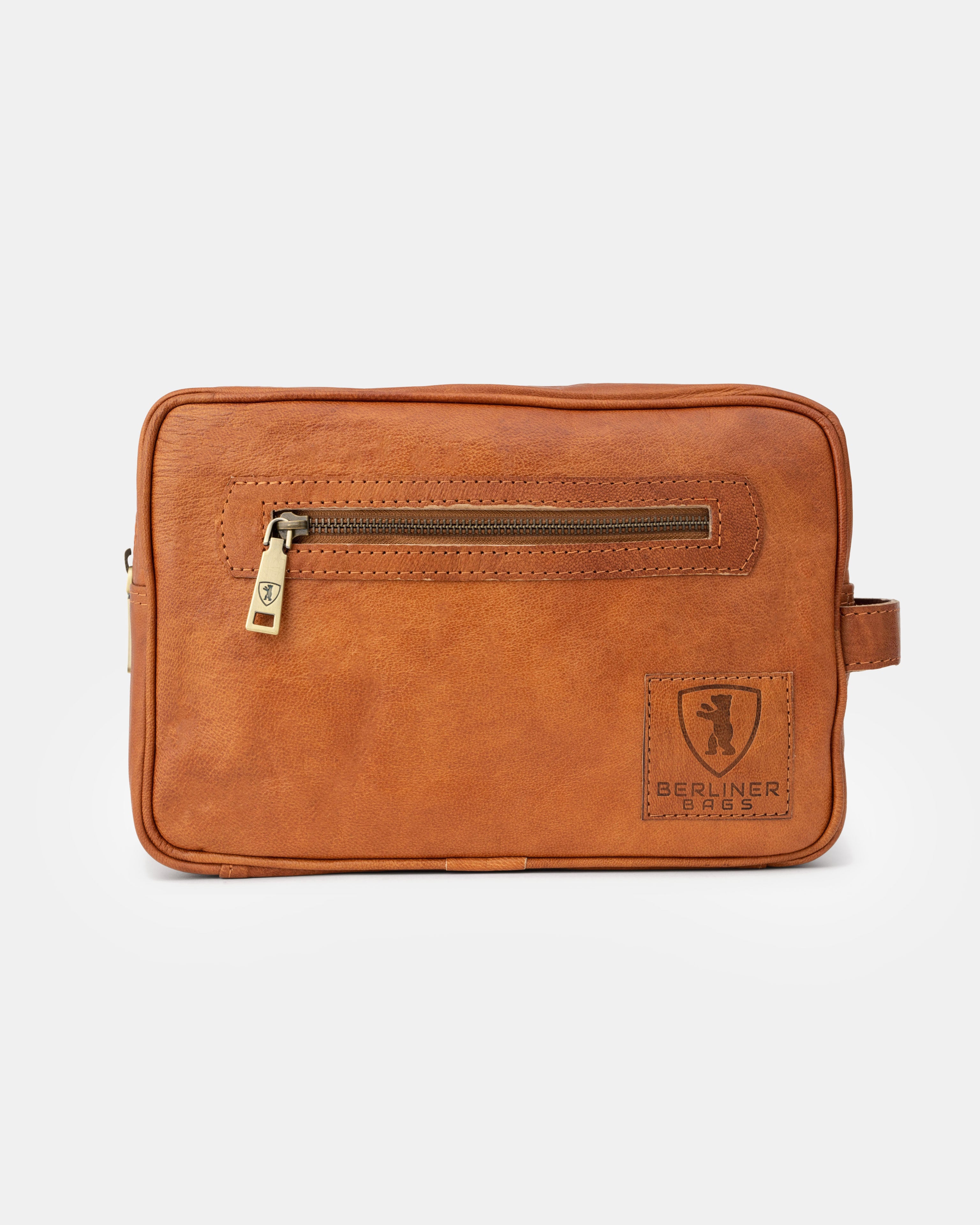berliner-bags-paul-trousse-de-toilette-marron-vintage-simple image 3