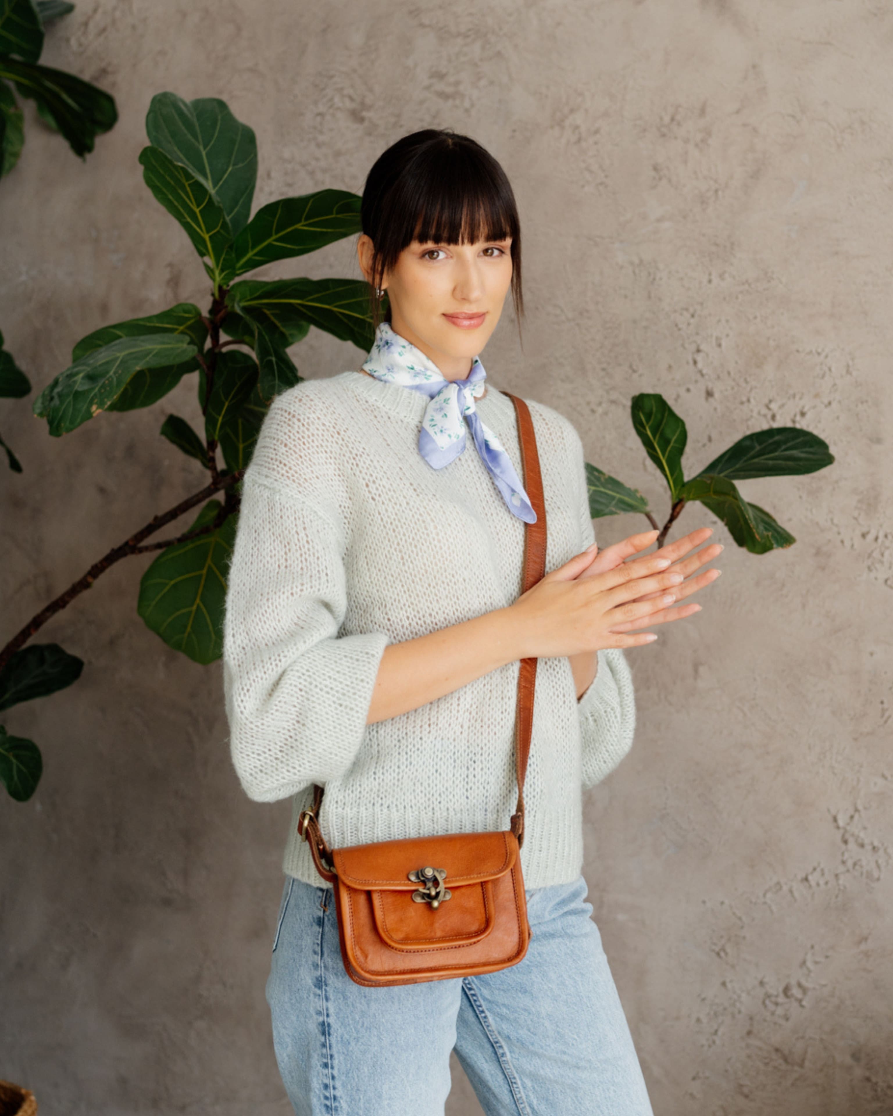 berliner-bags-helena-xs-sac-bandouli-re-cuir-marron-vintage image 2