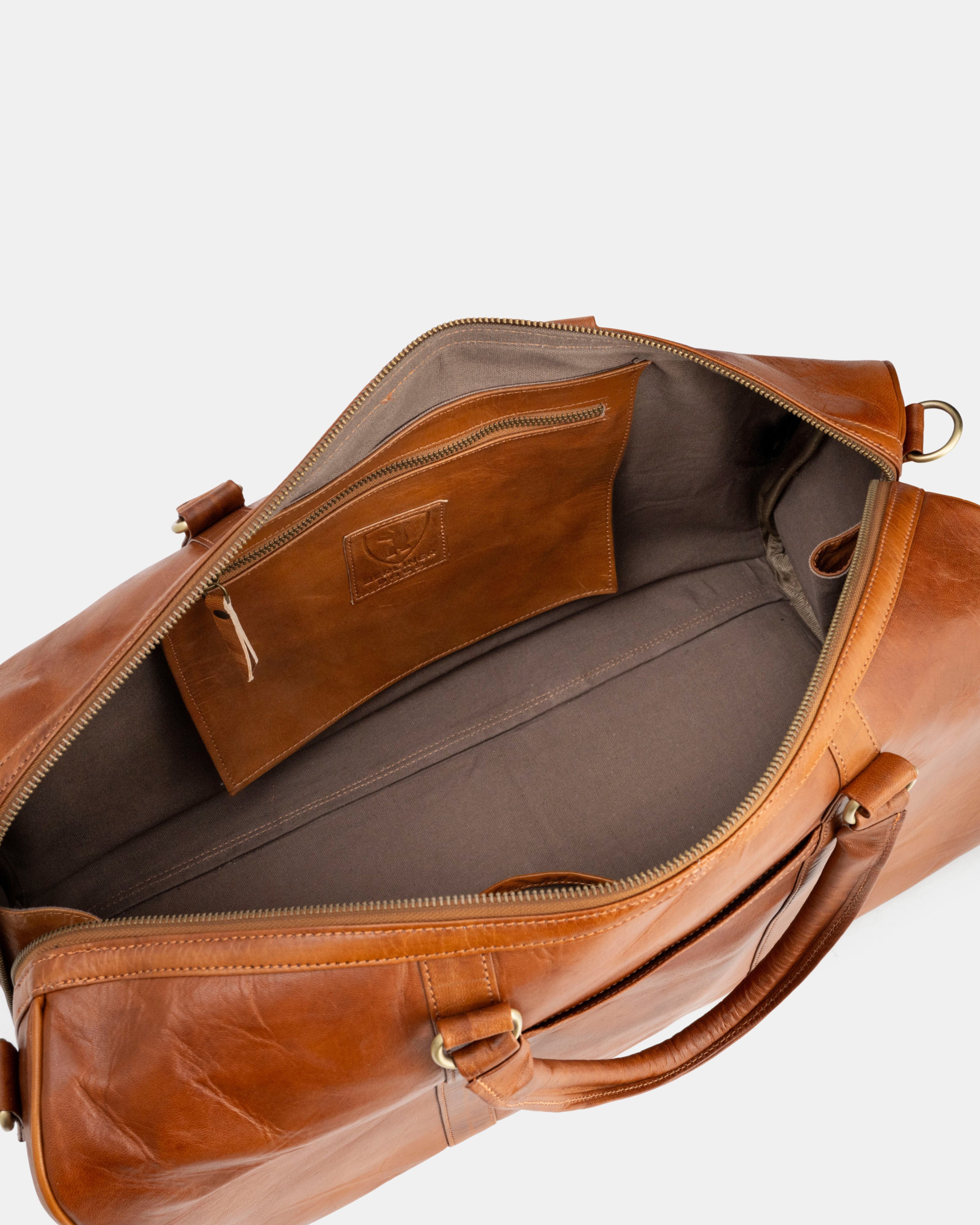 berliner-bags-boston-sac-voyage-cuir-marron-vintage image 5