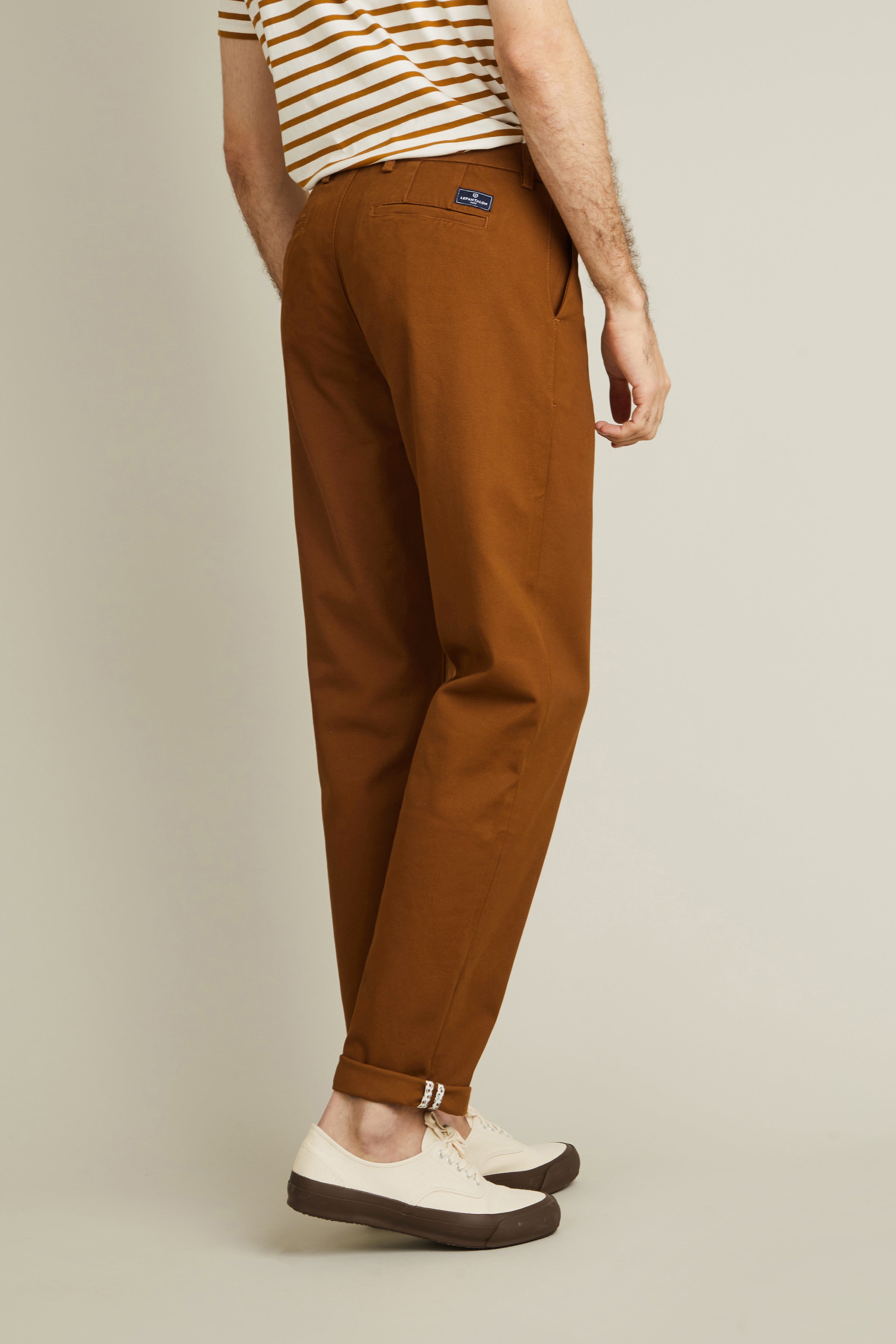 le-pantalon-chinos-chino-droit-camel-coton-4-saisons image 5