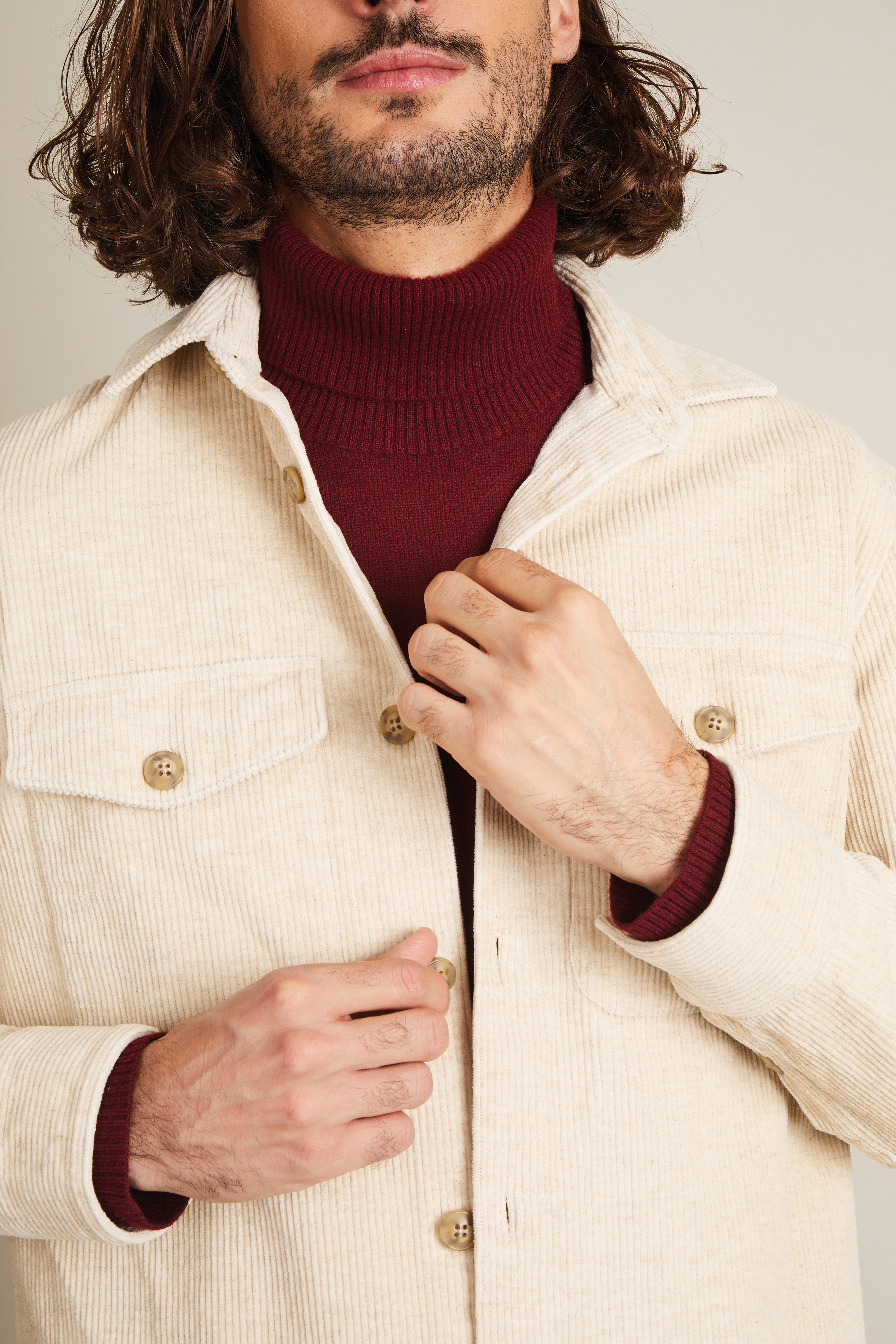 le-pantalon-overshirts-homme-surchemise-velours-ecru-coton-lin image 3