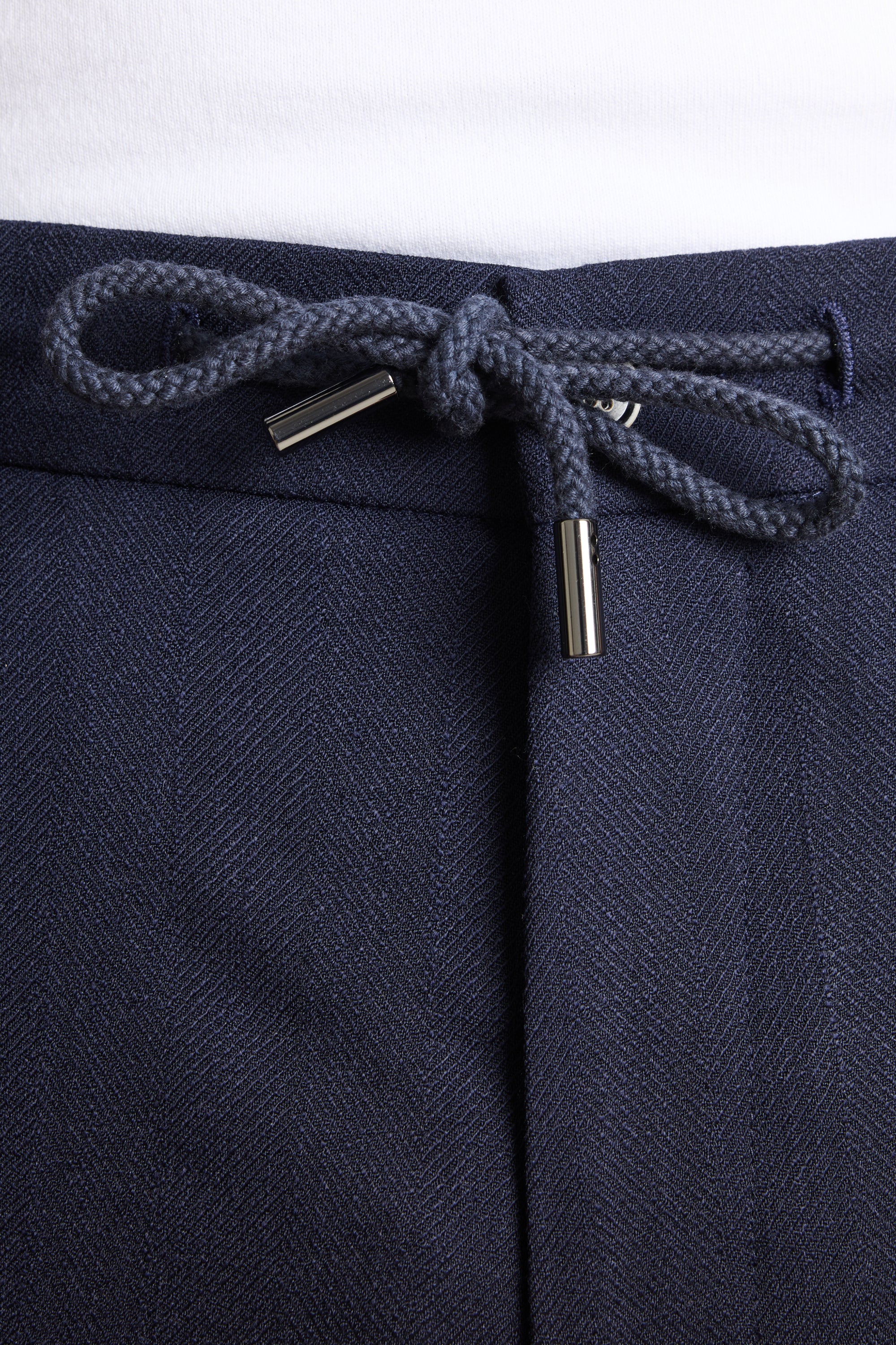 le-pantalon-jogpant-chevron-pantalon-jogging-homme-bleu-marine-laine image 2