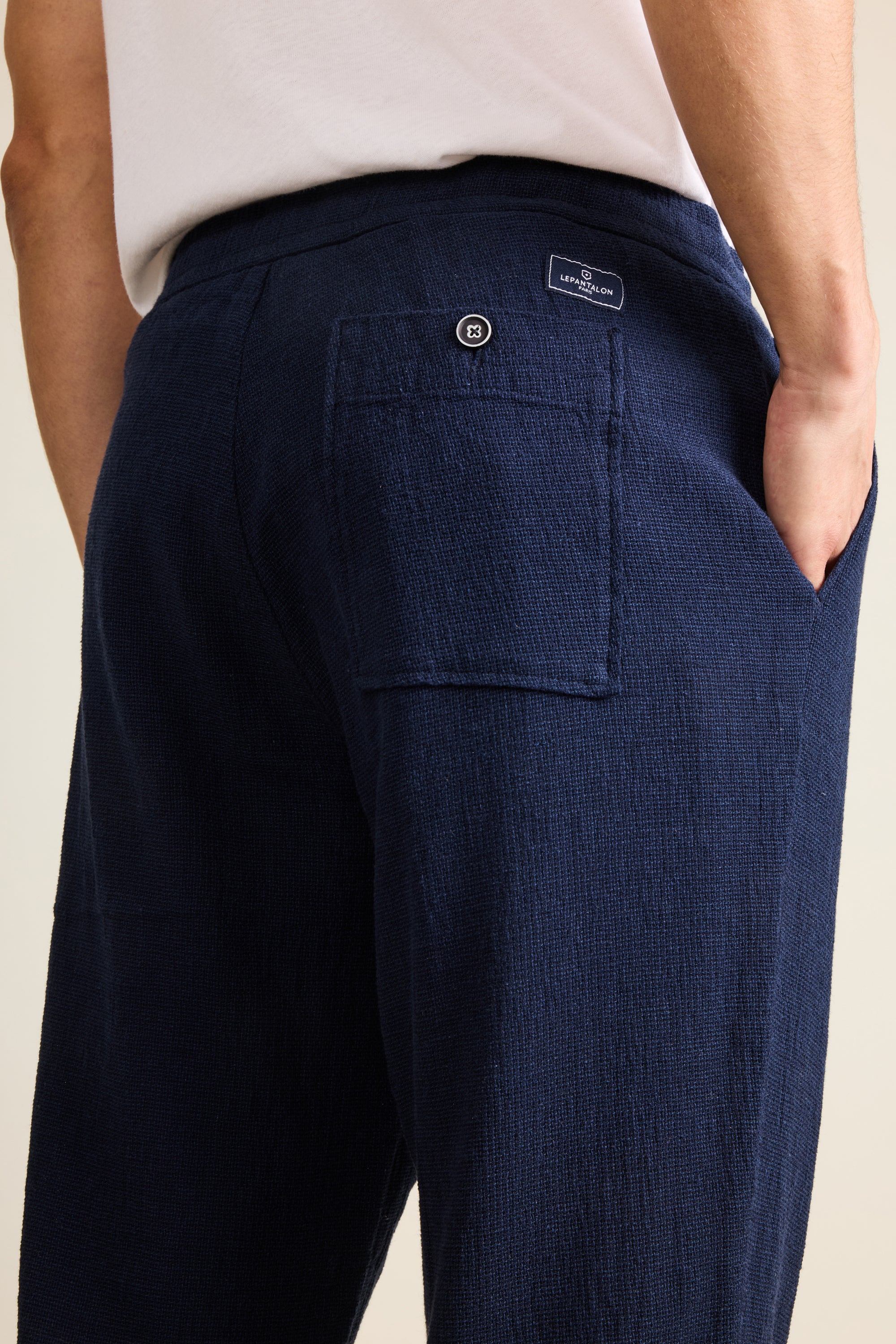le-pantalon-jogging-fm-lpjog-6-jogpant-indigo-lin-et-coton image 5