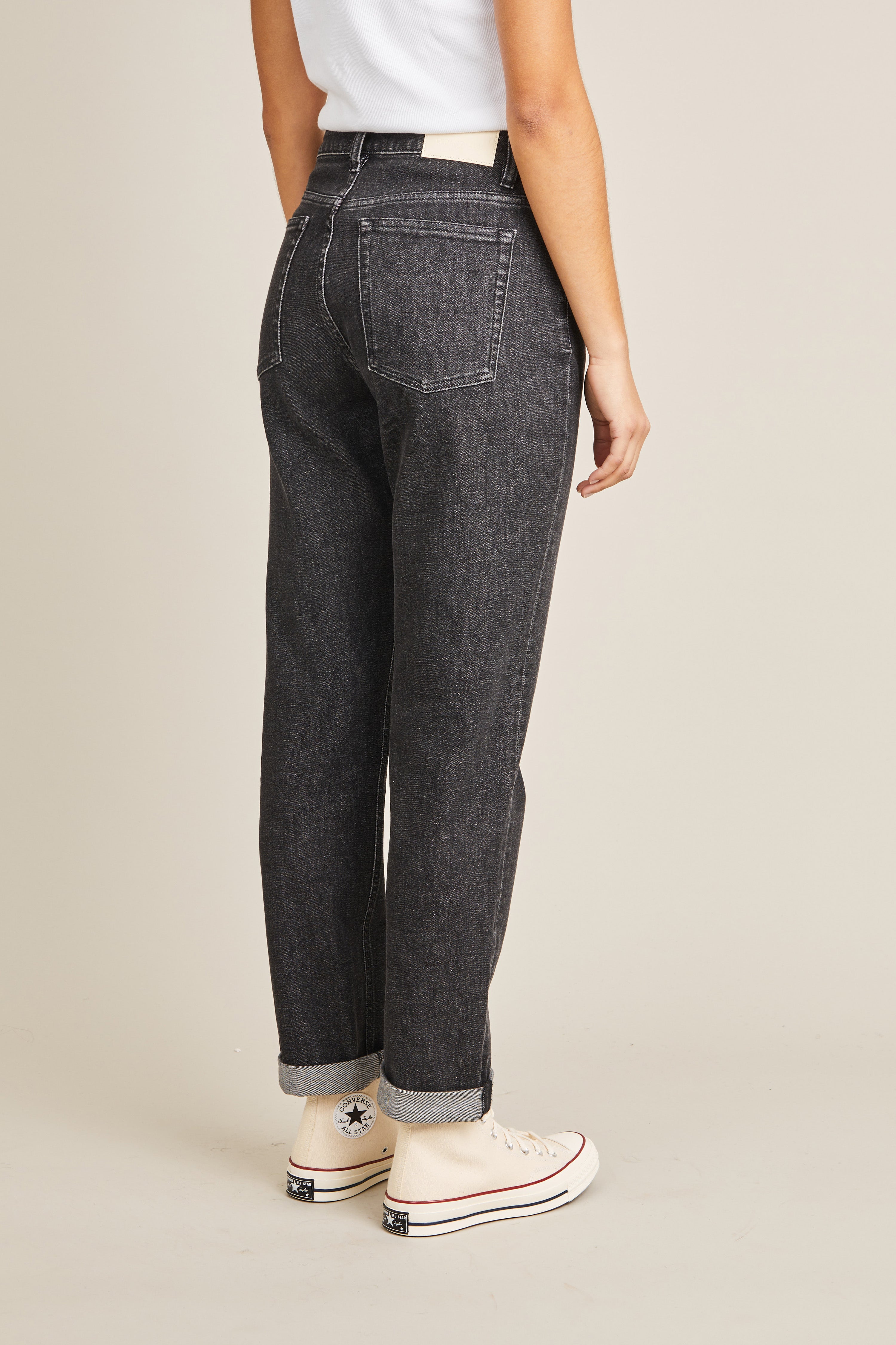le-pantalon-jeans-femme-girlfriend-jean-gris-mi-haut-recycl image 4