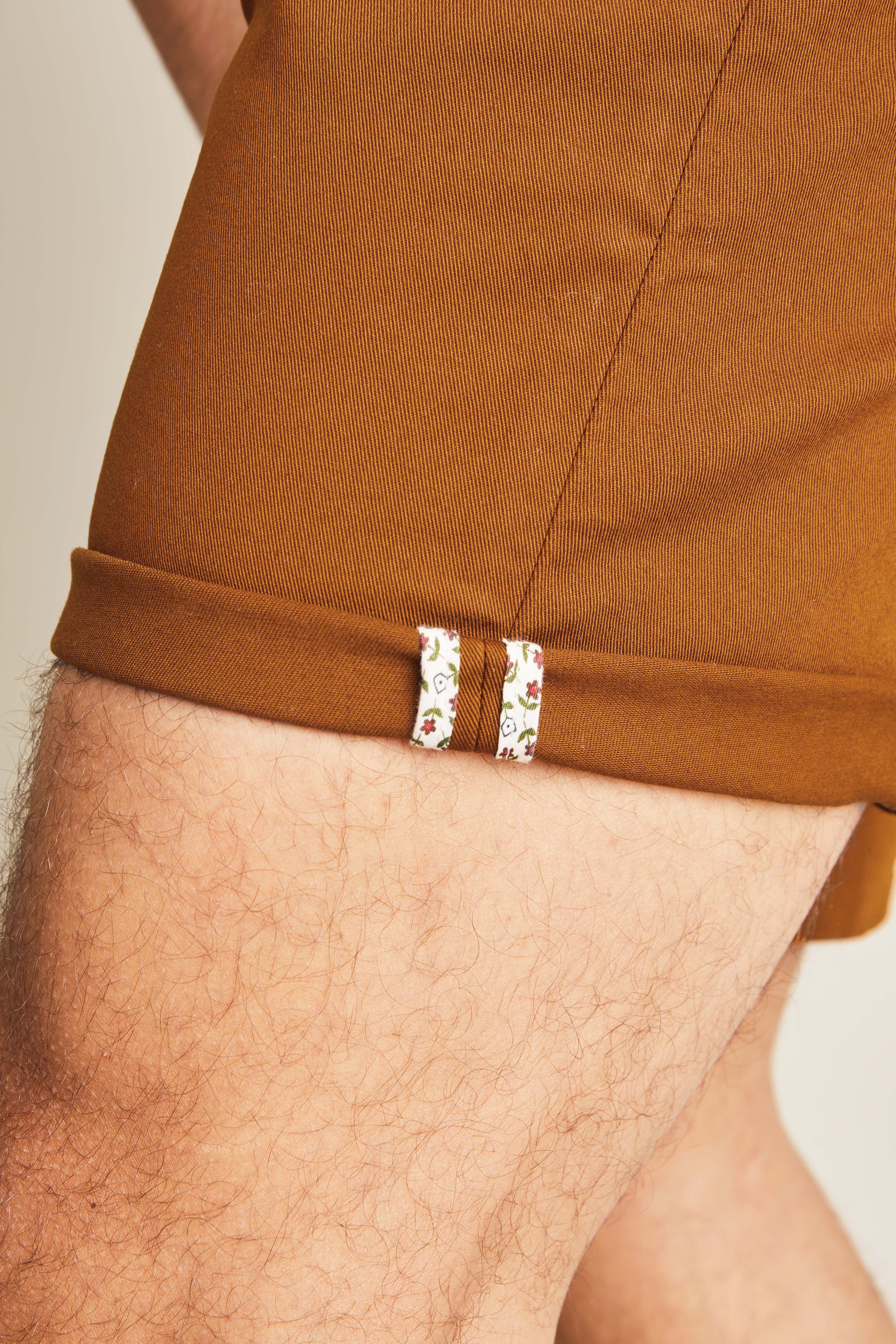 le-pantalon-bermudas-homme-bermuda-camel-short-beige-coton image 5