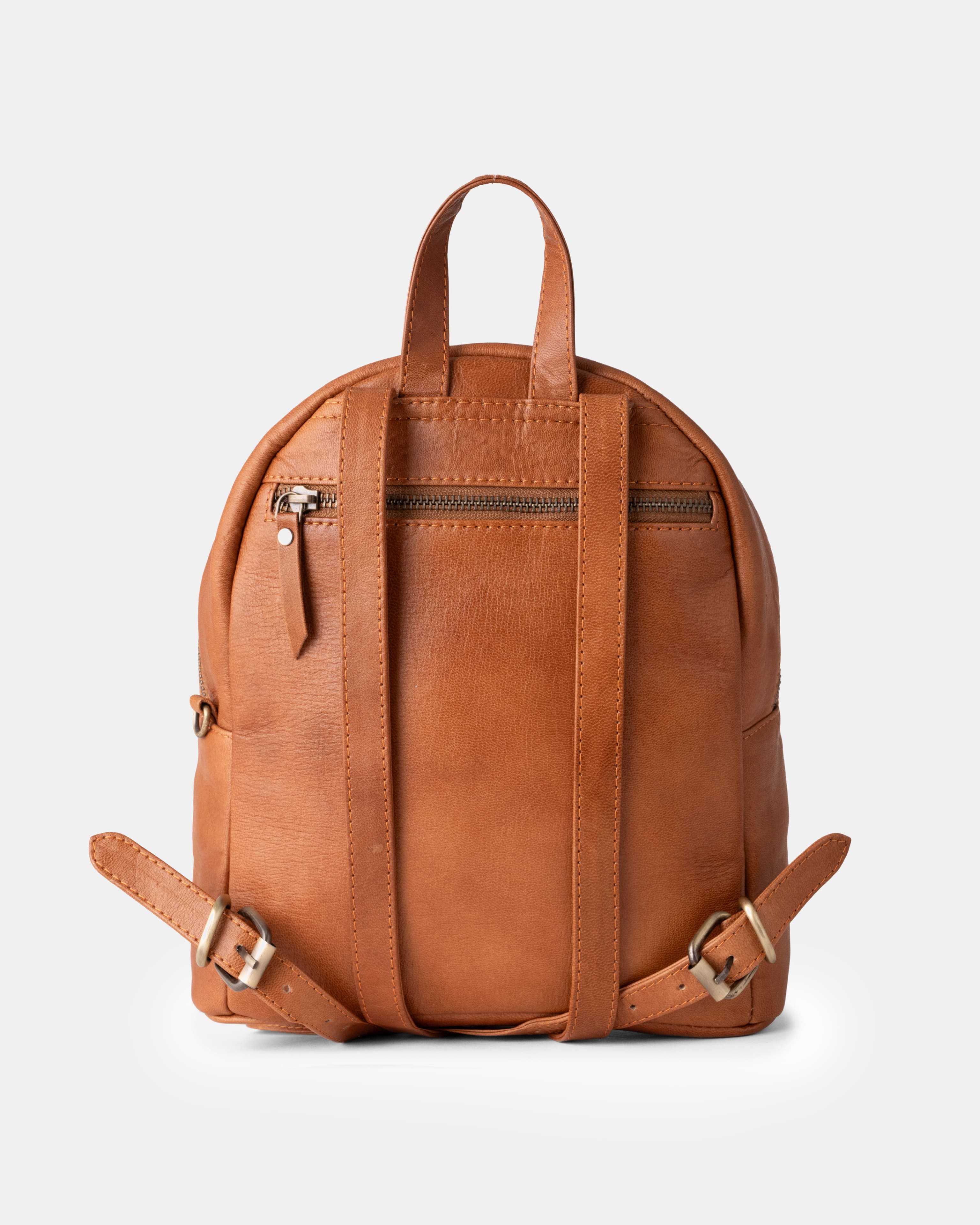 berliner-bags-kelly-sac-dos-cuir-marron-vintage image 5