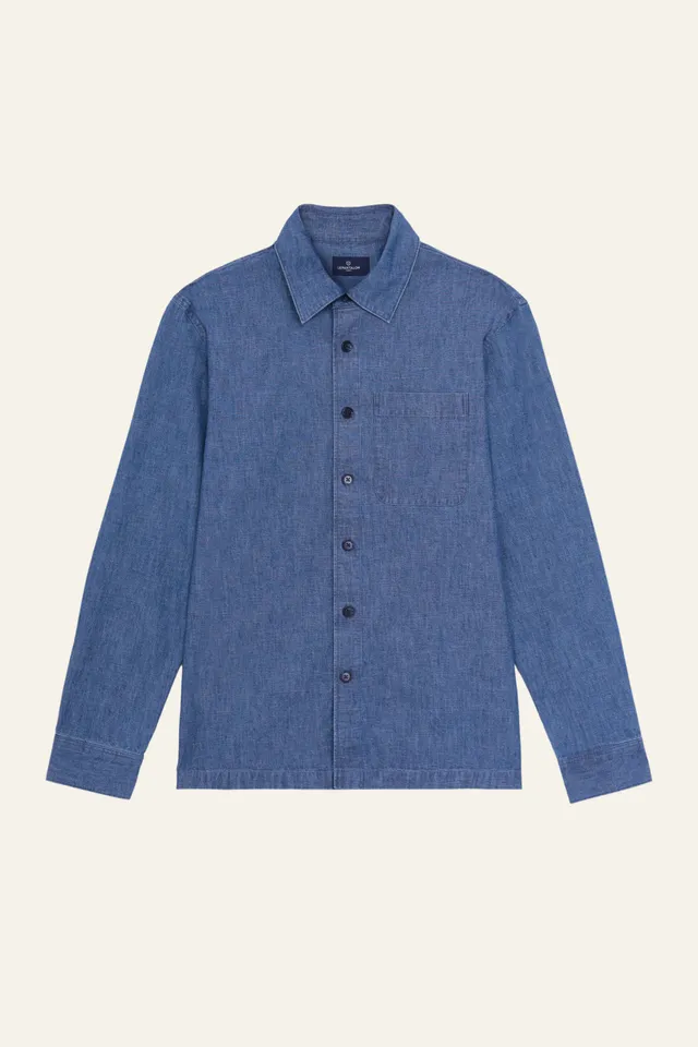 le-pantalon-overshirts-homme-surchemise-chambray-bleu-coton image 1