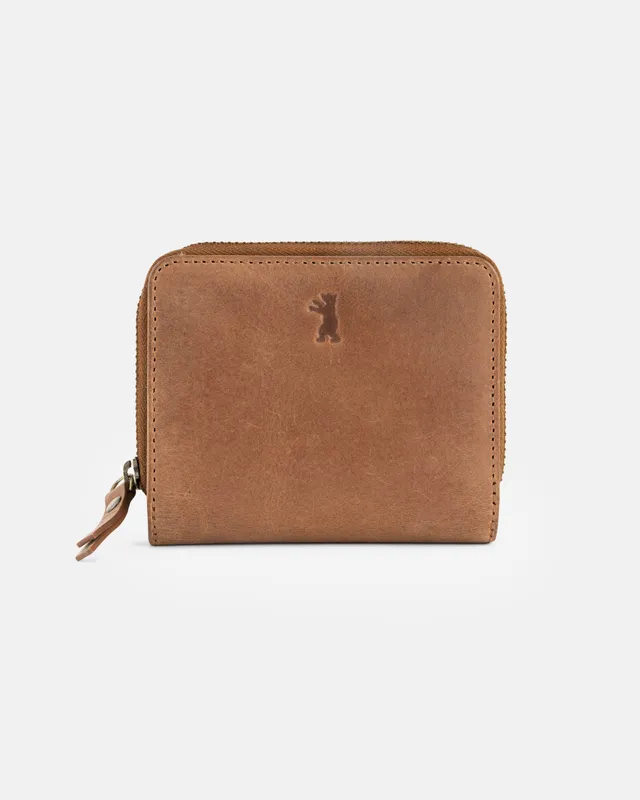 berliner-bags-sara-portefeuille-cuir-femme-camel-compact image 1
