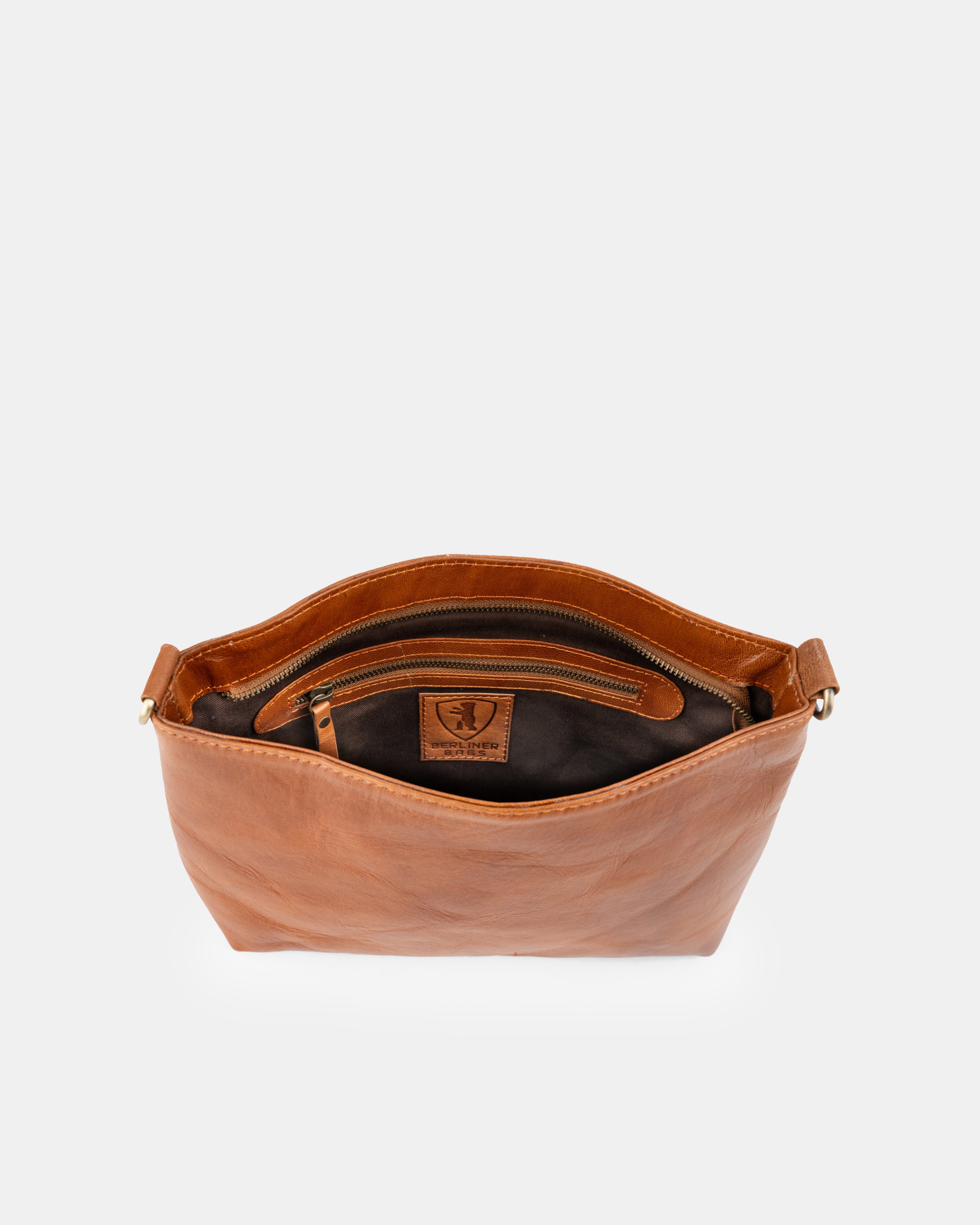 berliner-bags-marbella-s-vintage-sac-bandouli-re-marron-vintage-zip image 3