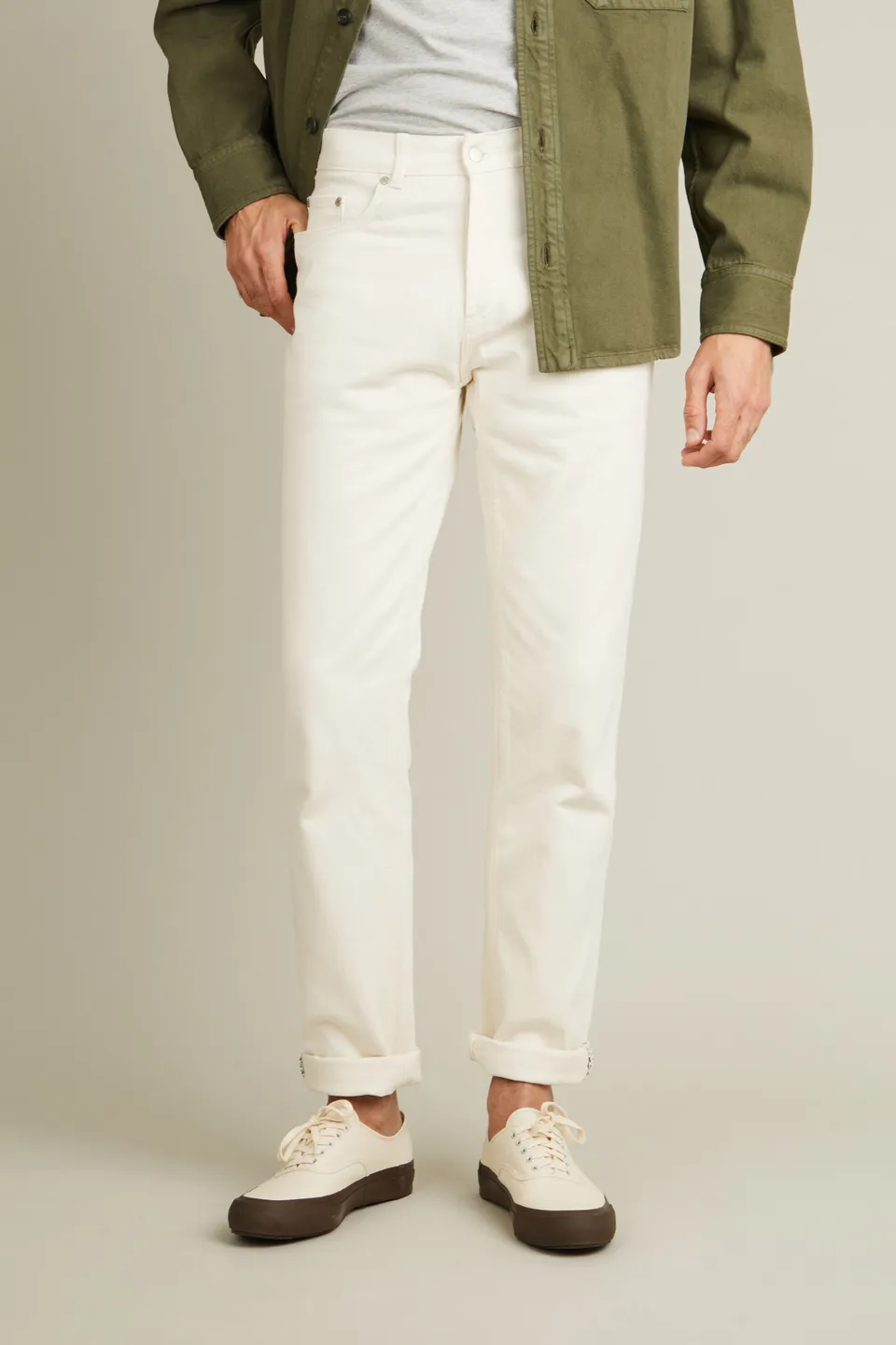 le-pantalon-jean-droit-cru-homme-100-coton-bio-gots image 1