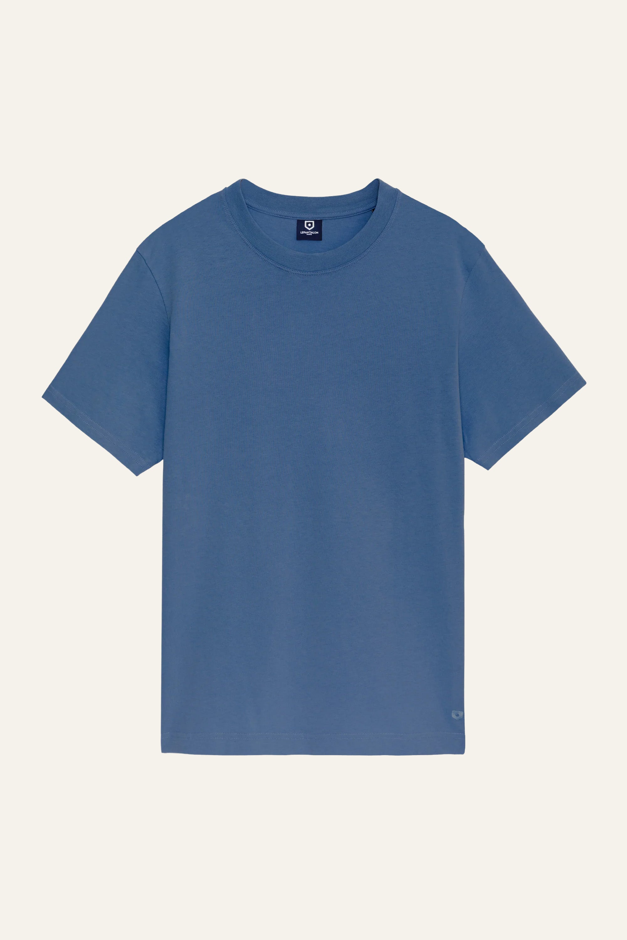 le-pantalon-tee-shirt-bleu-t-shirt-coton-bio-homme image 1