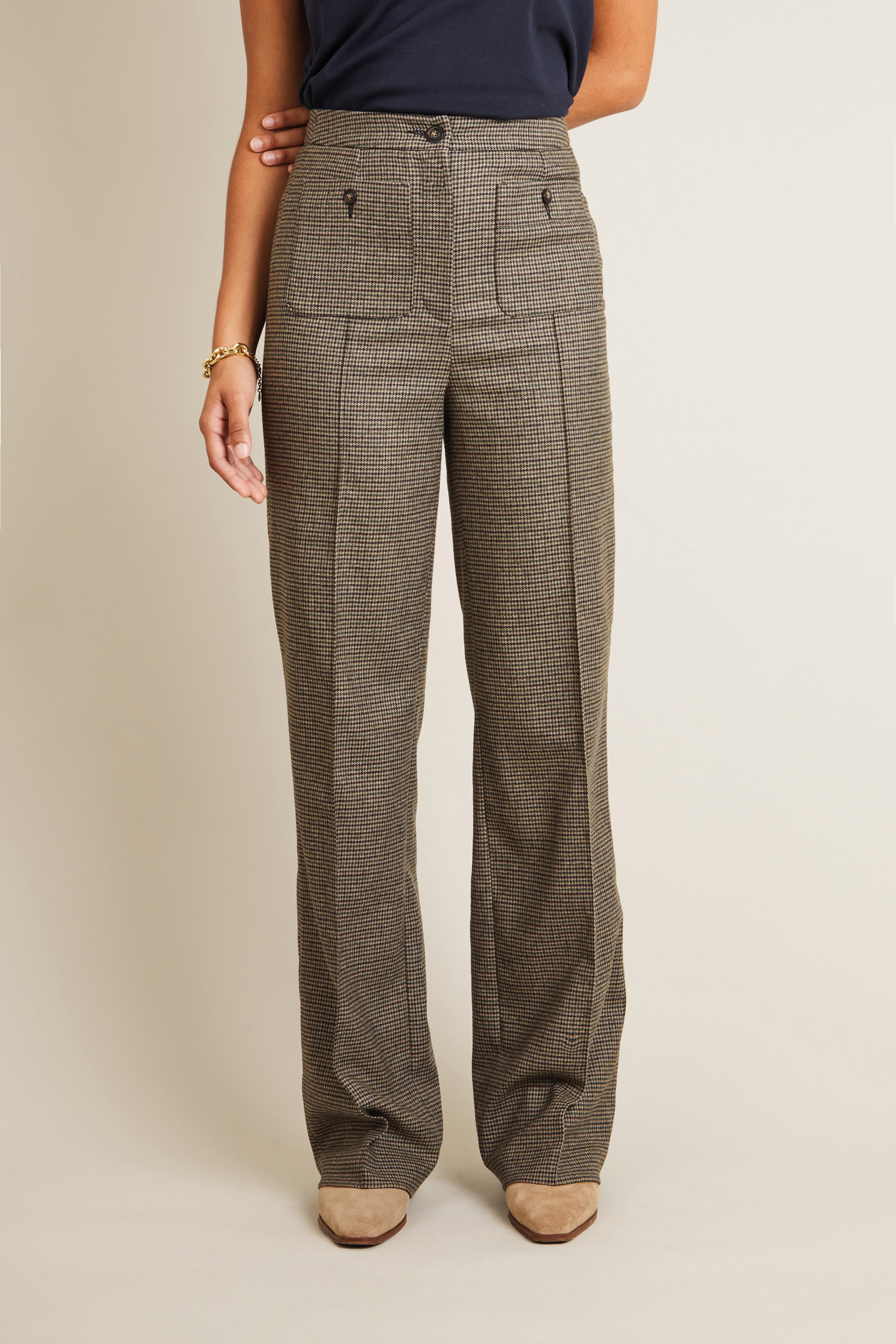 le-pantalon-cargo-pied-de-puce-flanelle-laine-poches-plaqu-es image 1