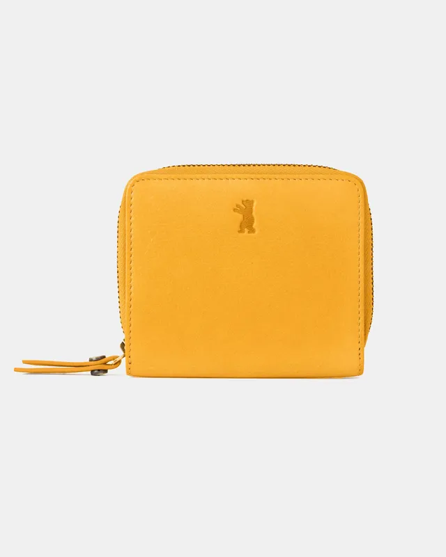 berliner-bags-sara-portefeuille-cuir-compact-jaune-rfid-slim image 1