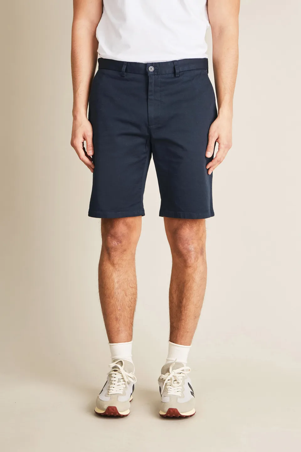 le-pantalon-bermudas-homme-bermuda-bleu-marine-short-coton image 1