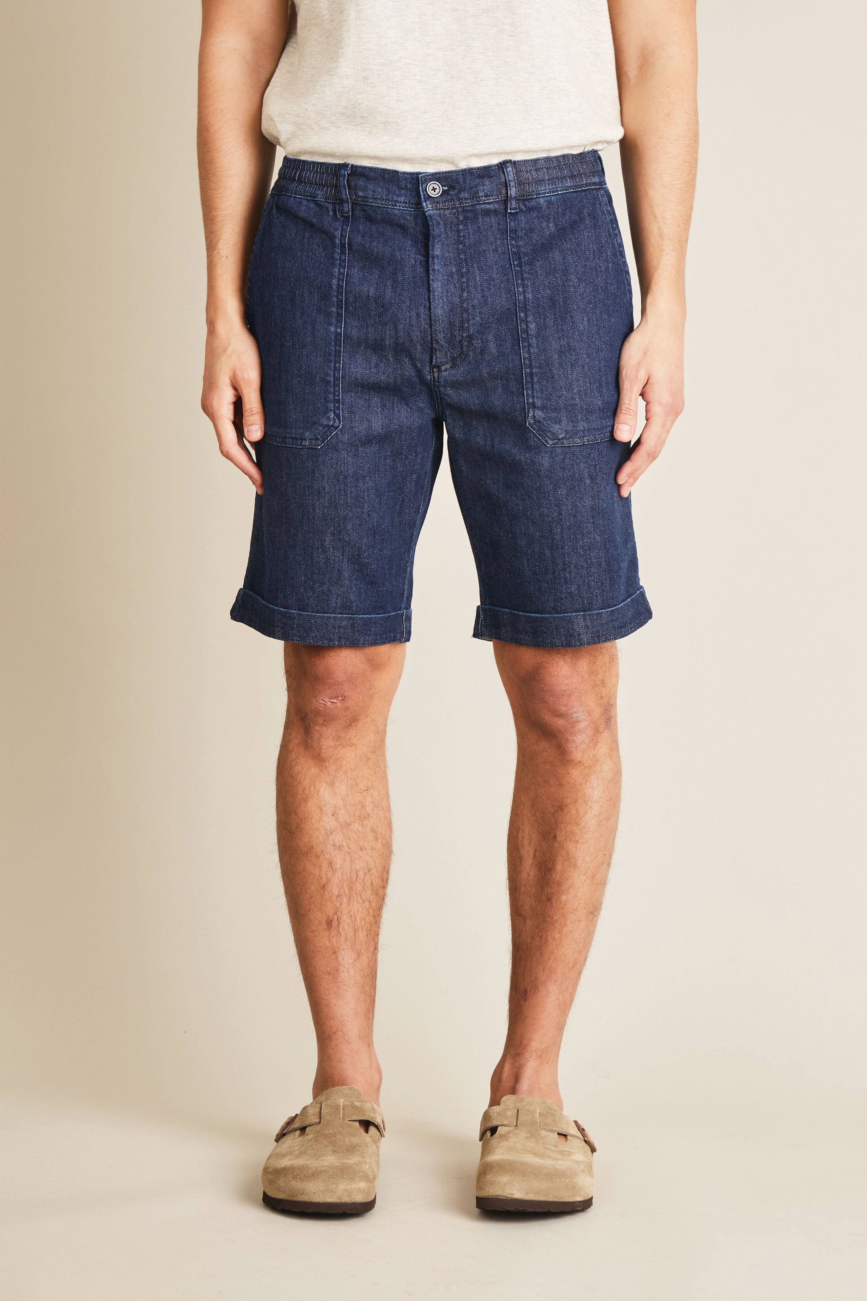 le-pantalon-bermudas-homme-fatigue-short-bleu-stone-stretch image 1