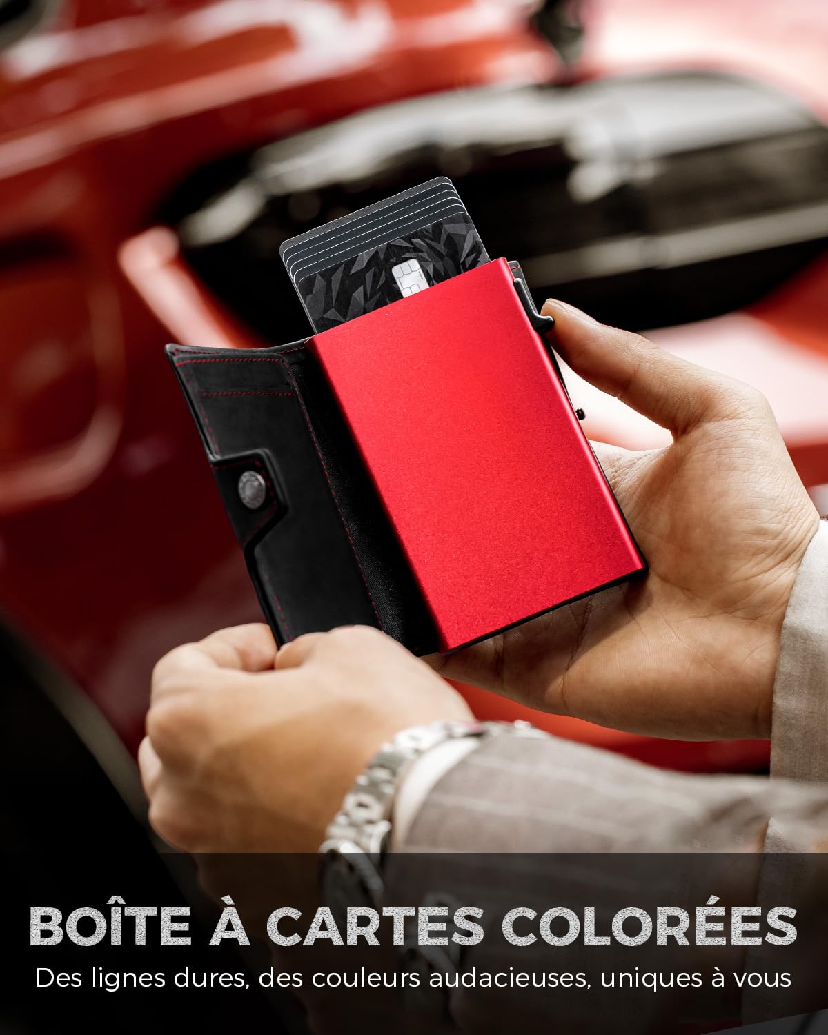 lorzor-porte-carte-homme-noir-rouge-cuir-rfid-10-cartes image 3