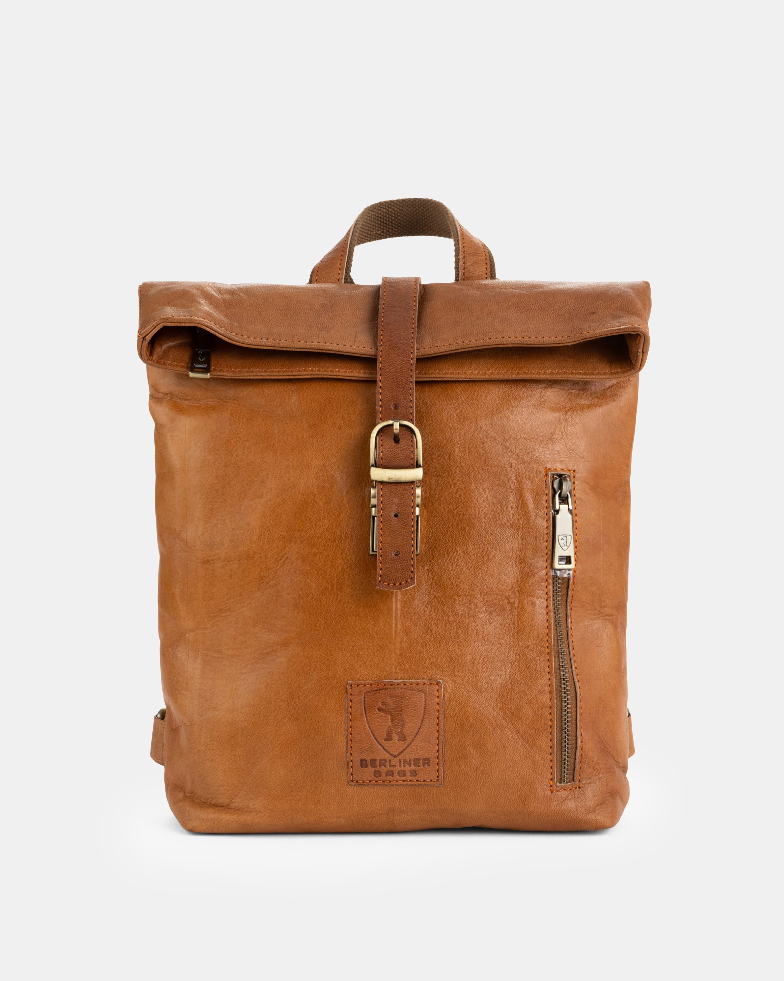 berliner-bags-seattle-sac-dos-cuir-vintage-brown image 4
