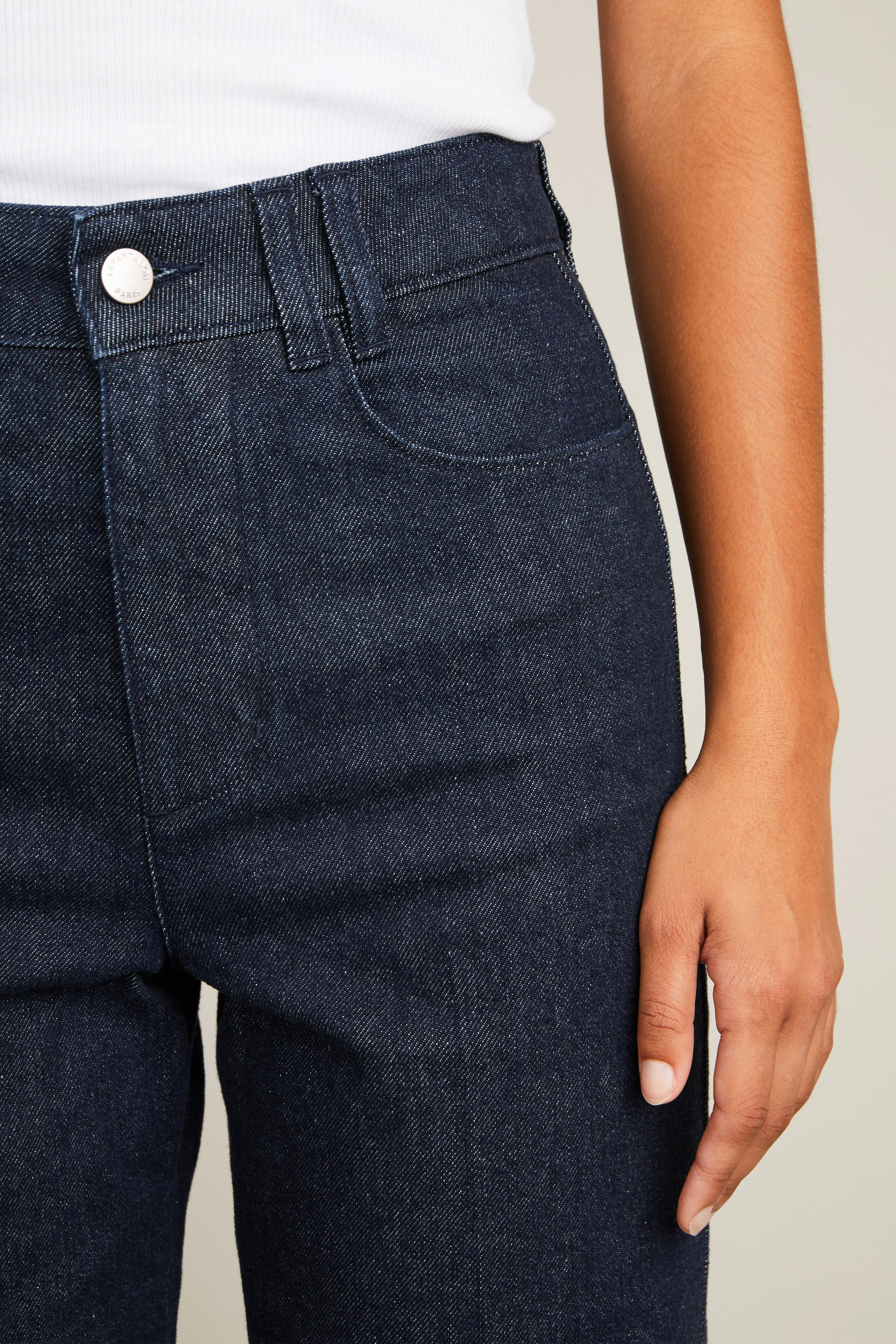 le-pantalon-jeans-femme-jean-wideleg-brut-taille-haute-coton image 4