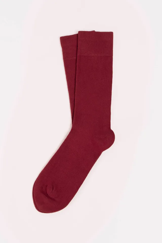 le-pantalon-chaussettes-bordeaux-coton-bio-homme-taille-unique image 1