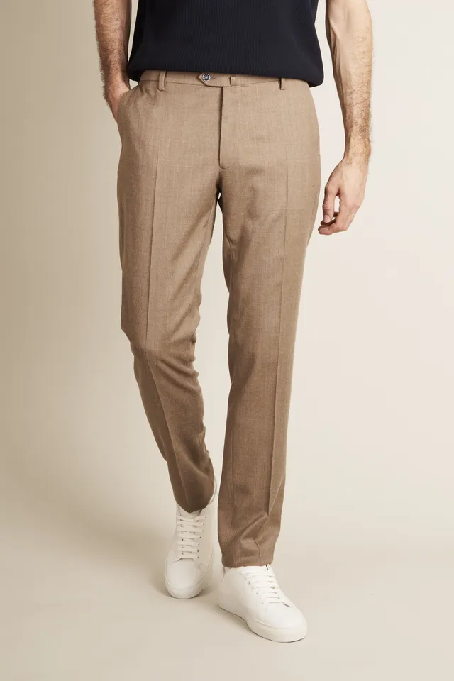 le-pantalon-flanelle-fm-lpfs-2-pantalon-camel-m-rinos-stretch image 1