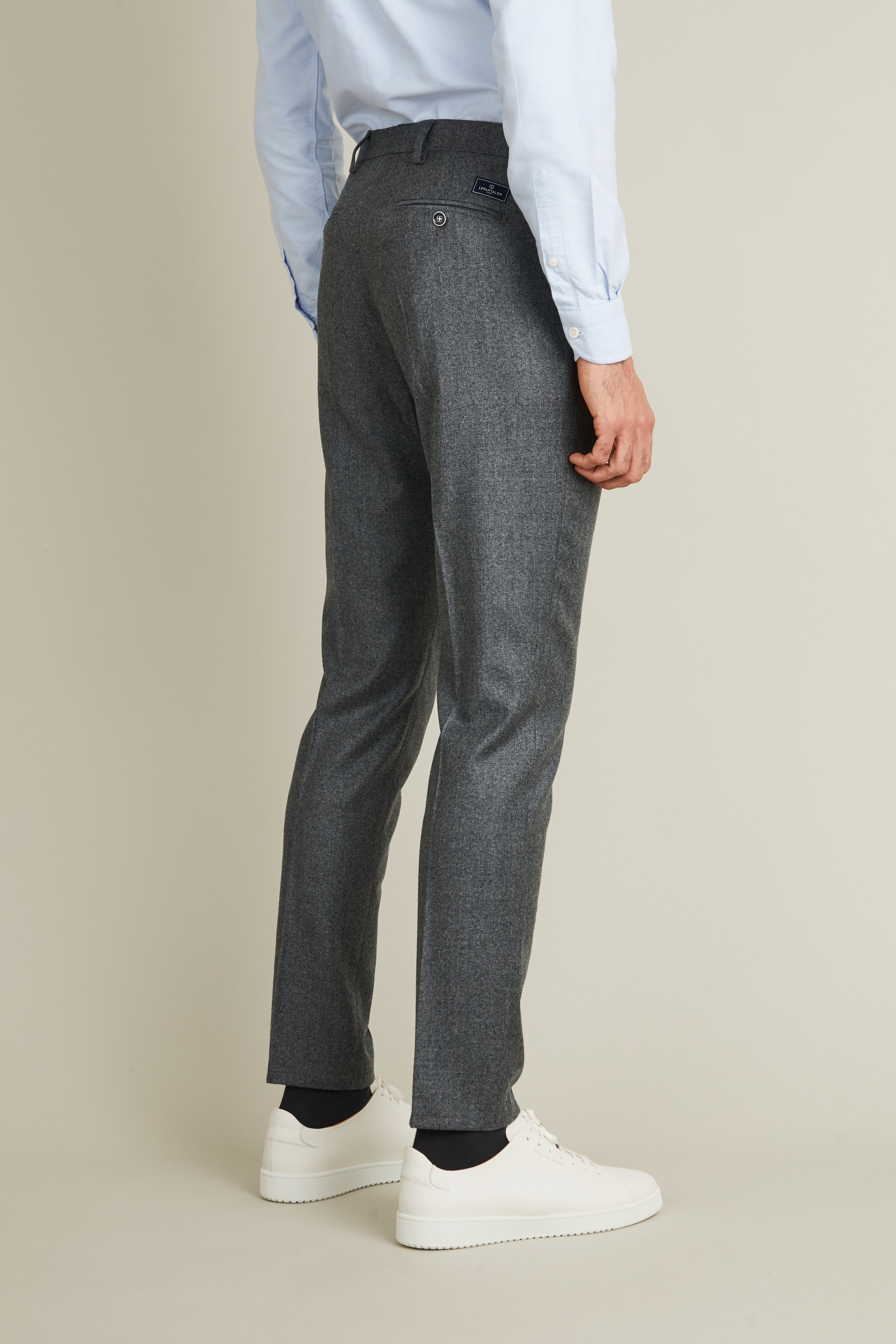 le-pantalon-flanelle-homme-pantalon-gris-chin-laine-m-rinos image 5